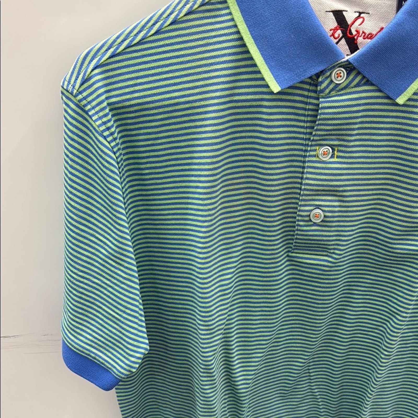 Robert Graham NWT Robert graham Green and Blue Polo Shirt Size M Size US M / EU 48-50 / 2 - 5 Thumbnail