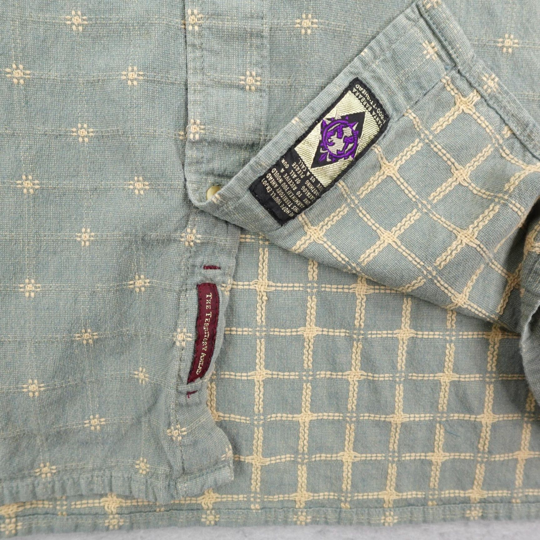 The Territory Ahead Territory Ahead Shirt Mens XL Green Textured Plaid Button-Up Outdoors Casual Size US XL / EU 56 / 4 - 5 Thumbnail
