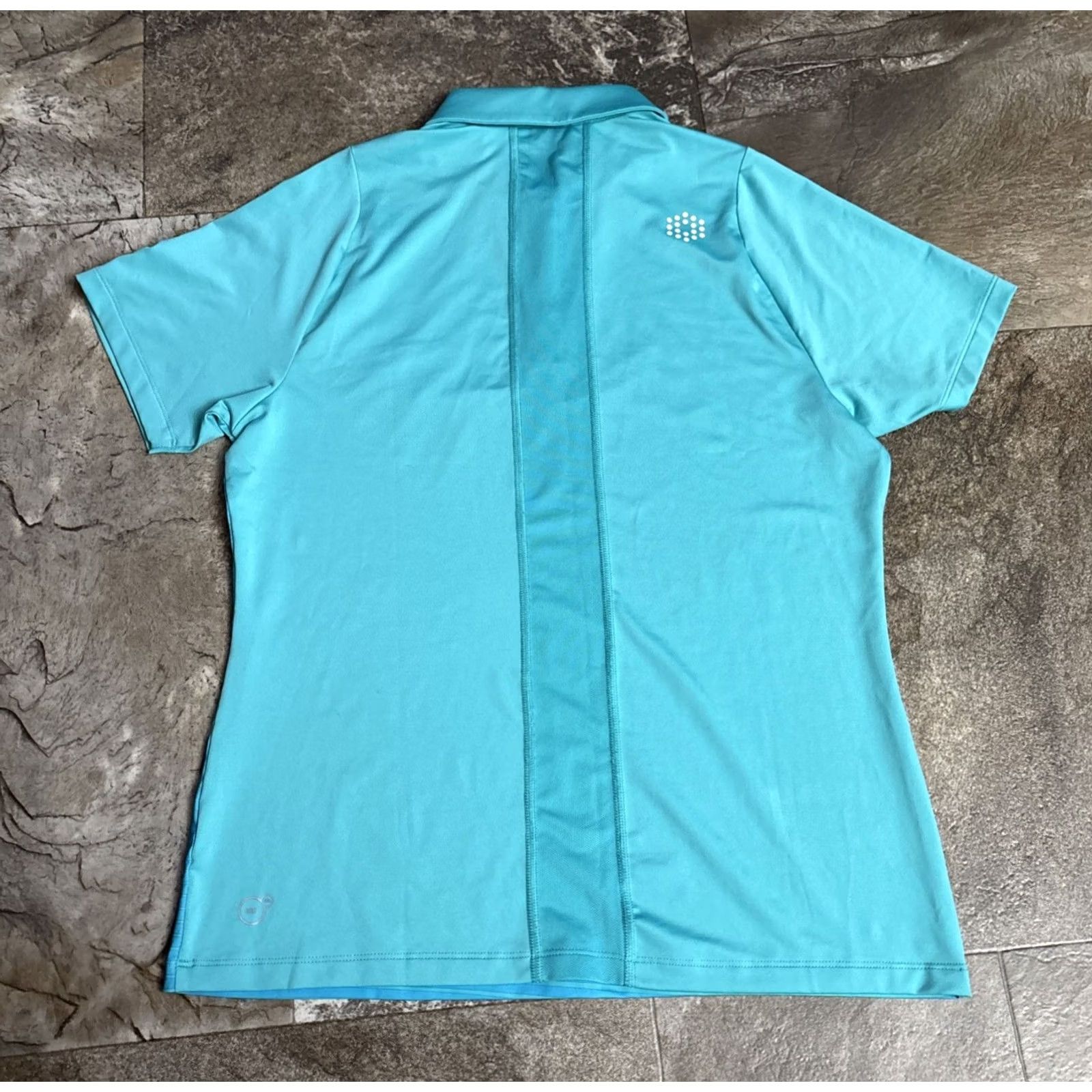 Puma Puma CoolCELL Polo Shirt Womens L Green Teal Snap Golf Performance Top 539 Size L / US 10 / IT 46 - 4 Thumbnail