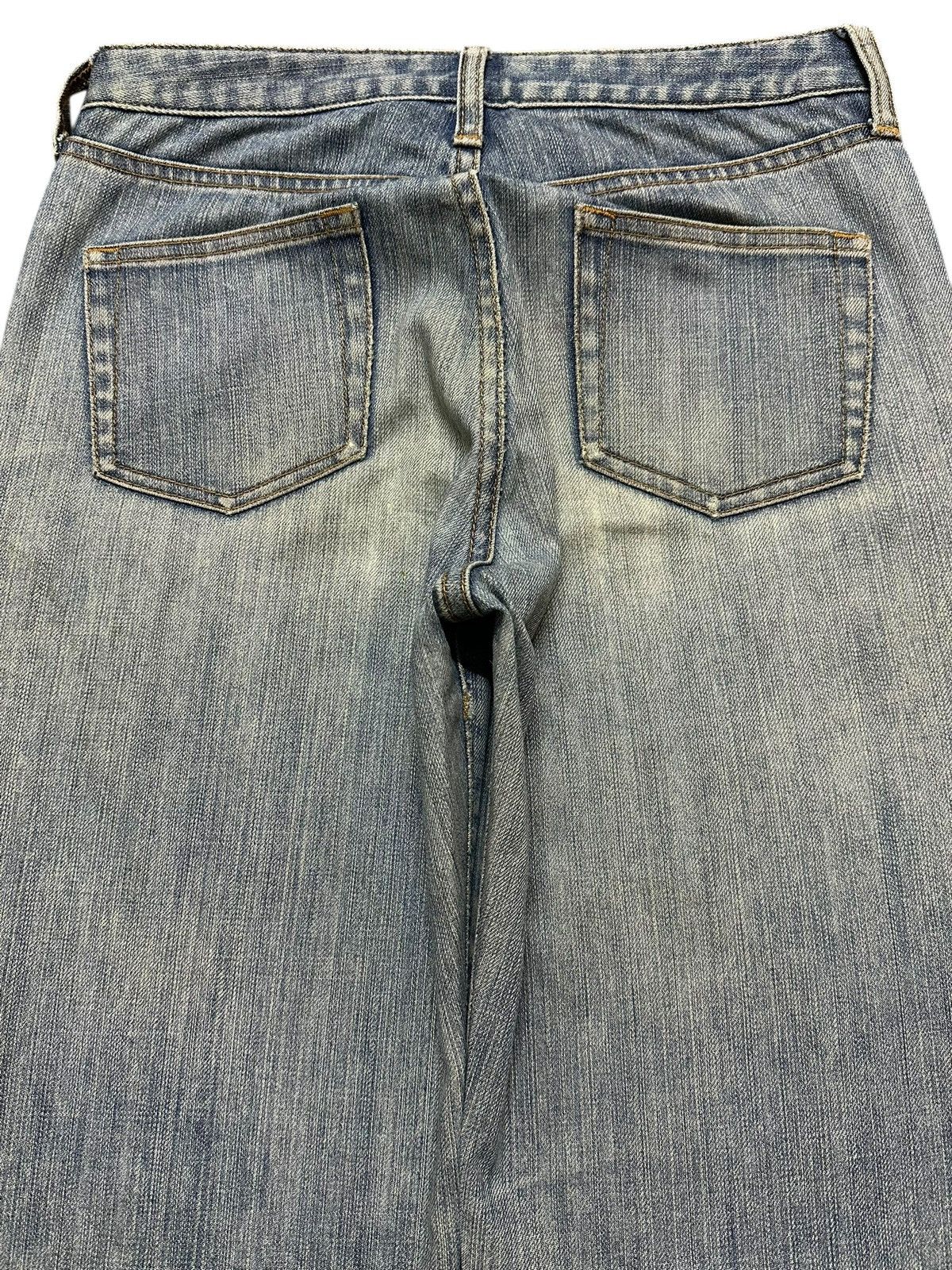 Uniqlo Vintage Japanese Uniqlo Faded Wash Whisker Wide Leg Flare Size US 27 - 5 Thumbnail