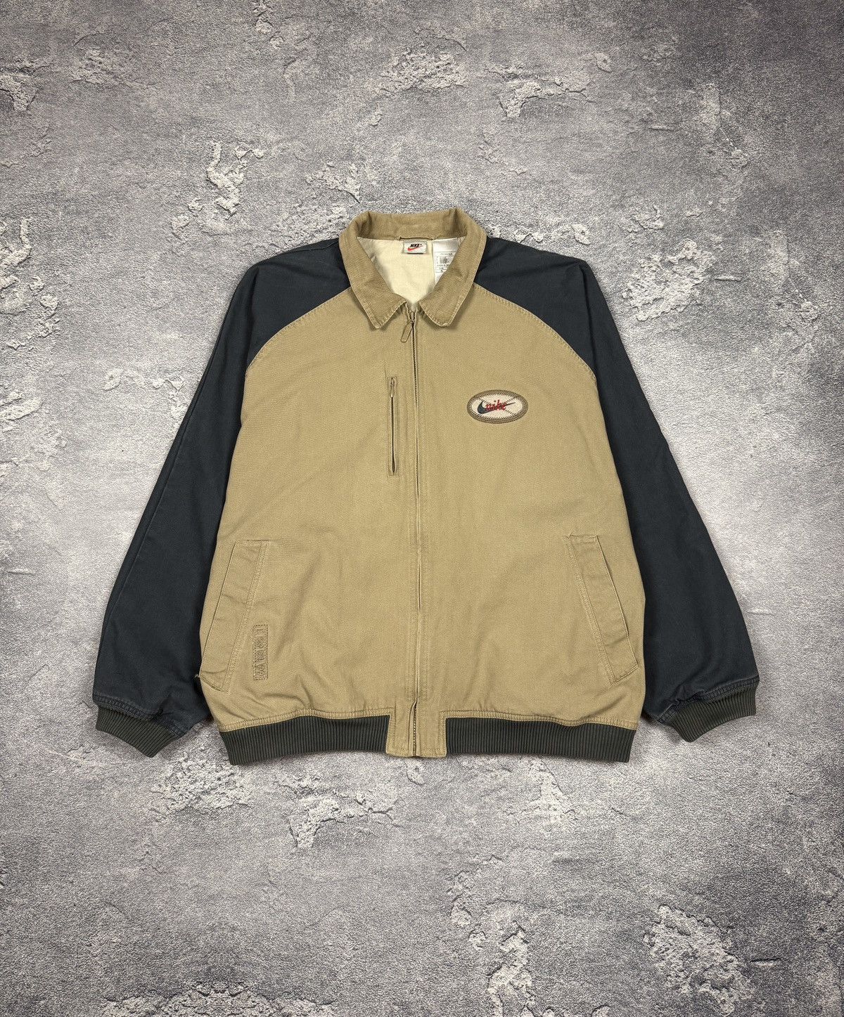 Nike × Vintage 90s Nike Vintage Oversize Bomber Denim Jacket Size US XL / EU 56 / 4 - 1 Thumbnail