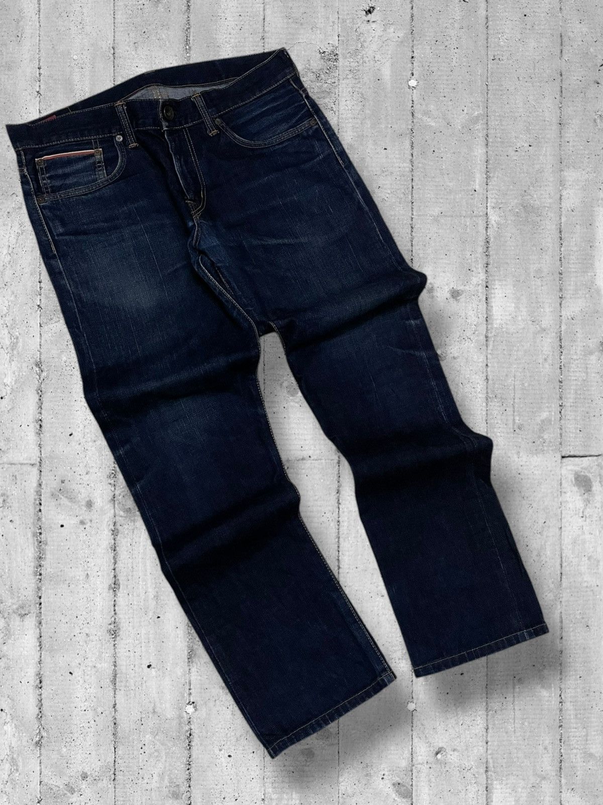 Designer × Edwin × Vintage Vintage Og Designer Japan Edwin Selvedge Distressed Denim Size US 34 / EU 50 - 2 Thumbnail