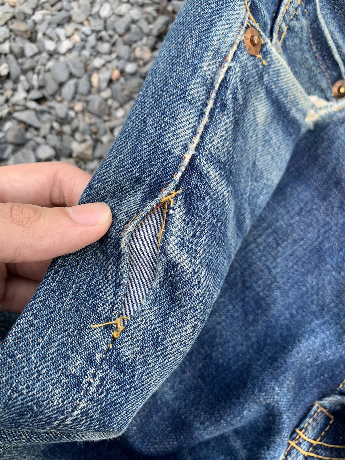 Kapital VTG PIG HIP STORE SELVEDGE RUSTY JAPANESE DISTRESSED DENIM Size US 30 / EU 46 - 21 Thumbnail