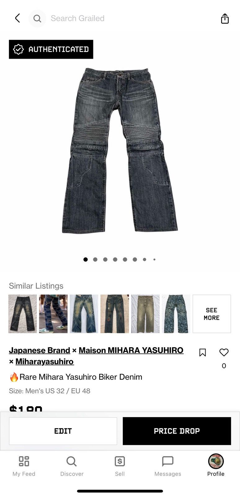 Maison MIHARA YASUHIRO 🔥Rare Mihara Yasuhiro Biker Denim Size US 32 / EU 48 - 17 Thumbnail