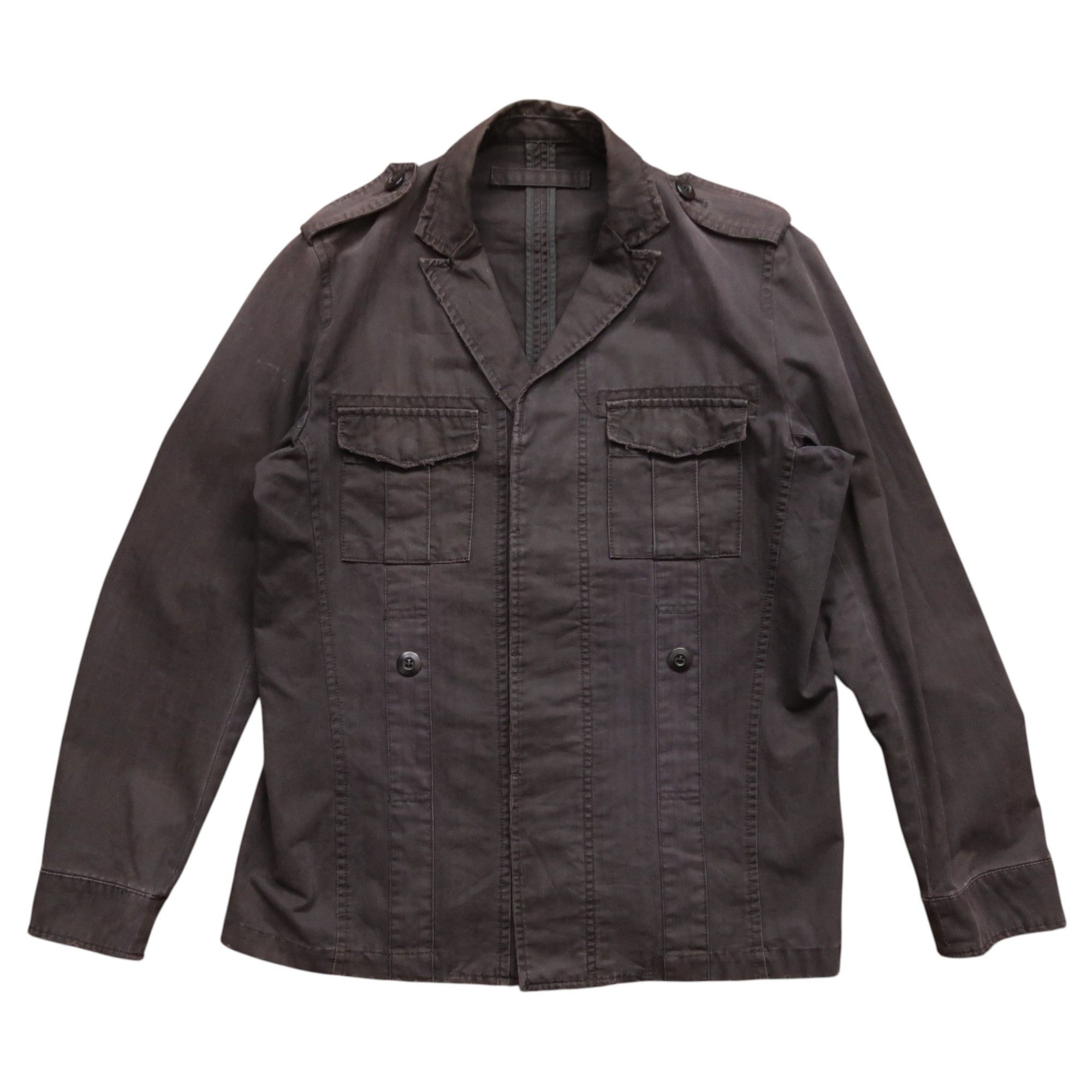 Japanese Brand 2000s Takeo Kikuchi Utility Military Jacket Distressed Size US M / EU 48-50 / 2 - 1 Thumbnail
