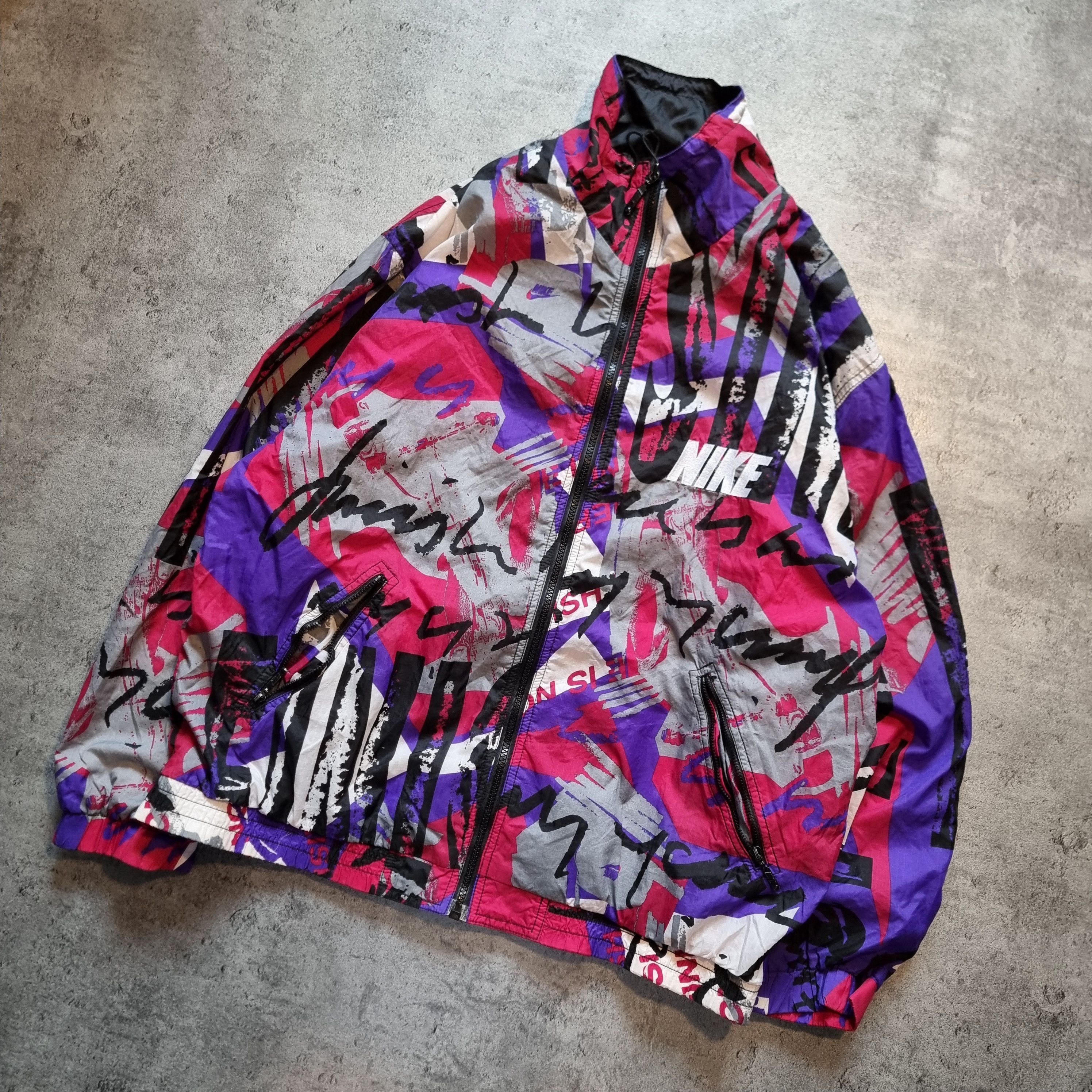 Nike Nike Jacket Multi Coloured Crazy Vintage 90s Windbreaker Size US M / EU 48-50 / 2 - 2 Thumbnail