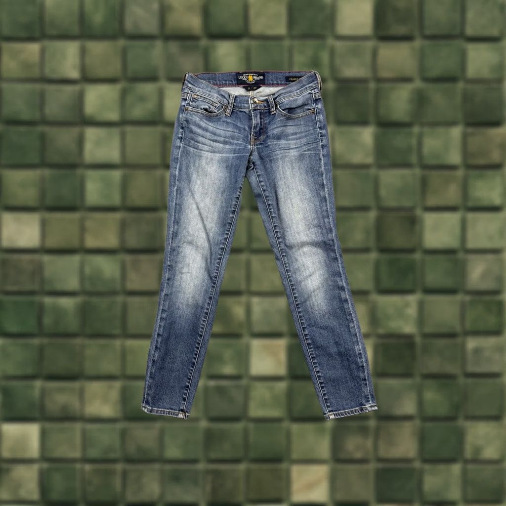 Lucky Brand Lucky Brand Jeans Women's 0/25 Blue Straight Leg Casual Denim 5-Pocket Dark Wash Tailored Fit 25in Inseam Mens? Size 25" / US 0 / IT 36 - 1 Thumbnail