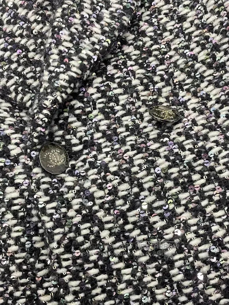 Chanel Chanel Black and white sequined tweed lapel double-breaste Size XS / US 0-2 / IT 36-38 - 2 Thumbnail