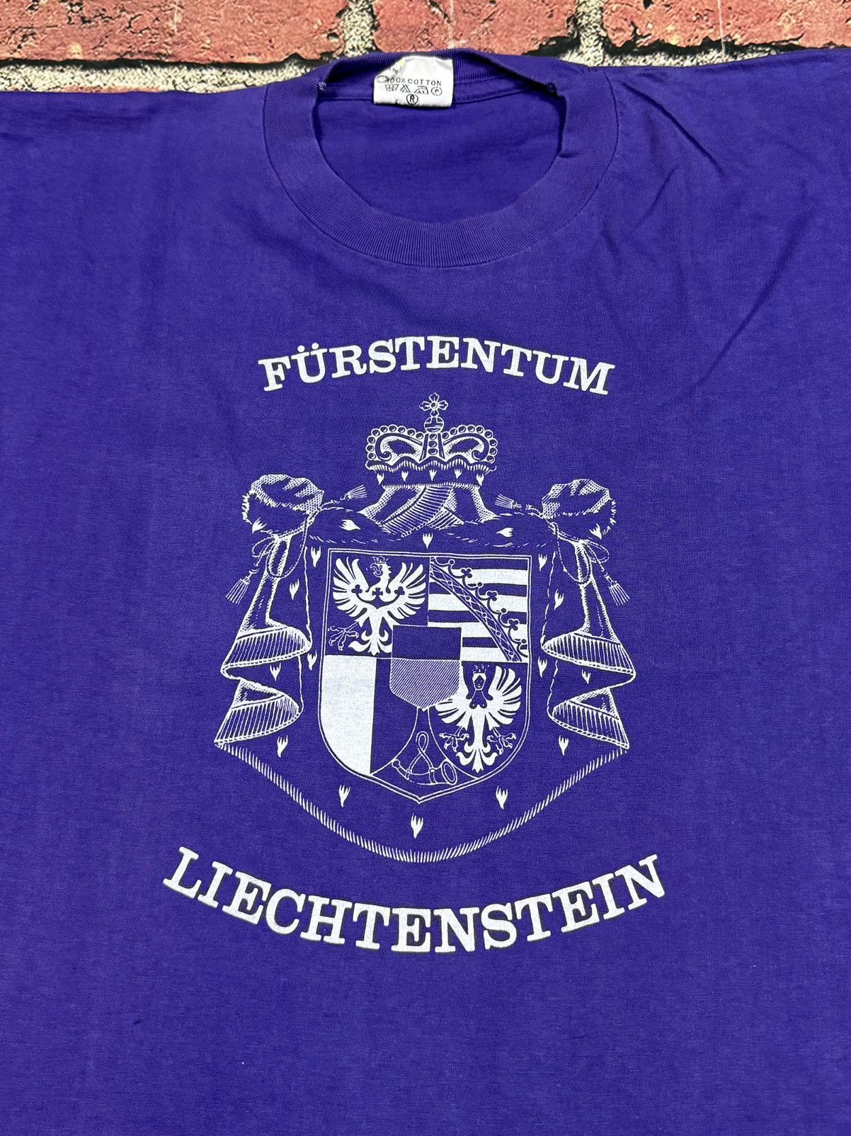 Vintage Vintage 80s Fürstentum Liechtenstein Single Stitch T Shirt Size US L / EU 52-54 / 3 - 3 Thumbnail