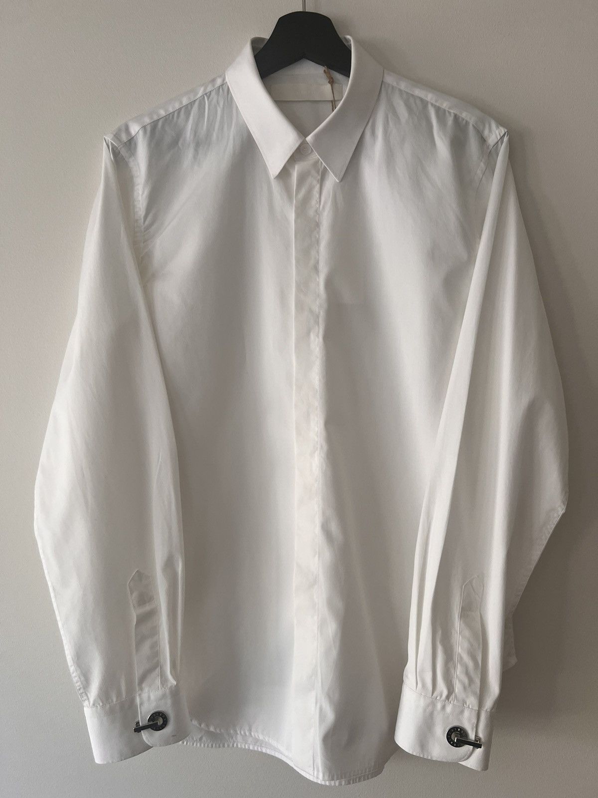 image of NWT Dion Lee | Classic Cotton Signature Eyelet Shirt in White, Men's (Size XS)