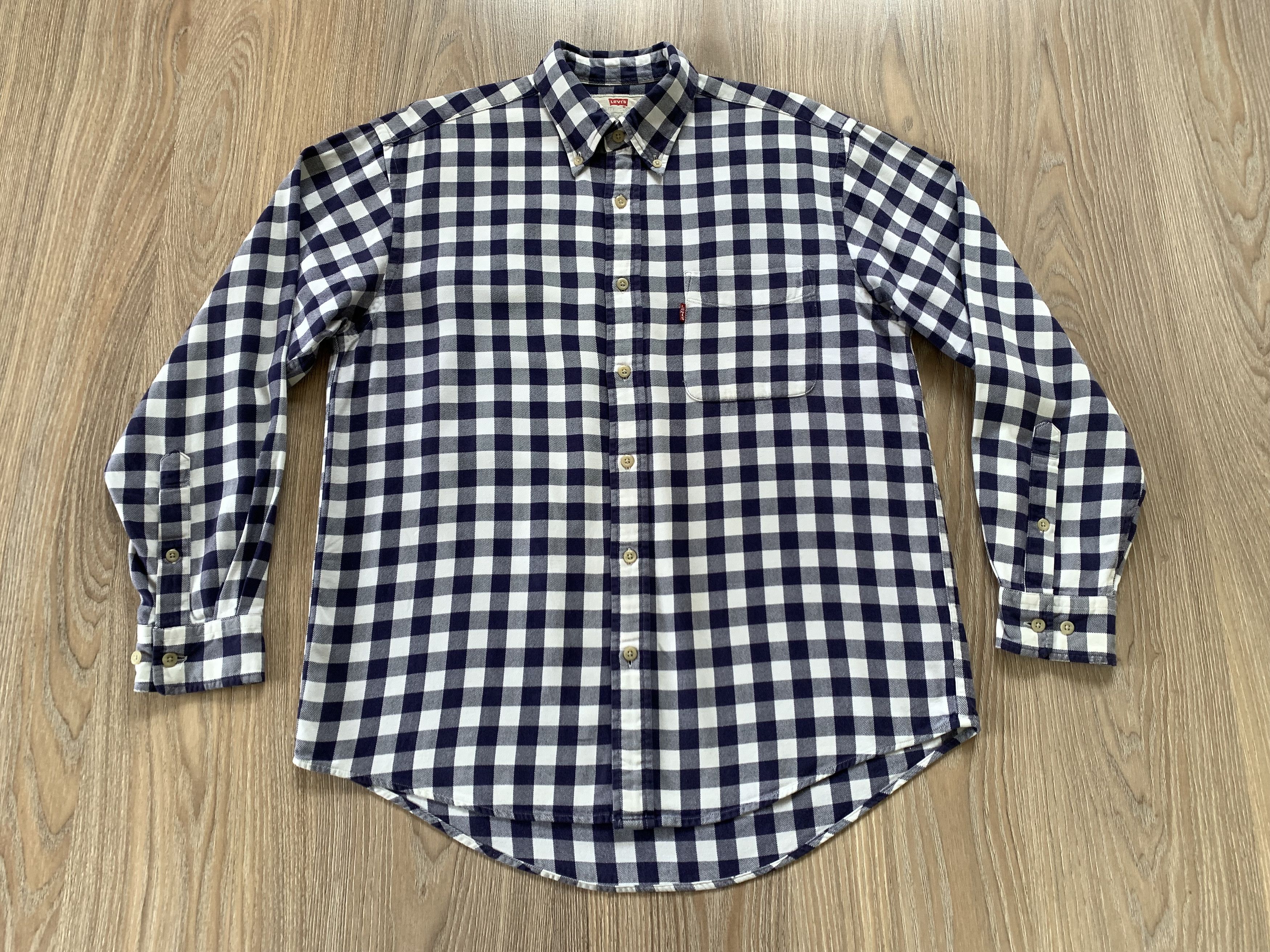 Levi's Vintage Clothing Rare Levi's Mens Button Up Long Sleeve Plaid Shirt Size US L / EU 52-54 / 3 - 2 Thumbnail