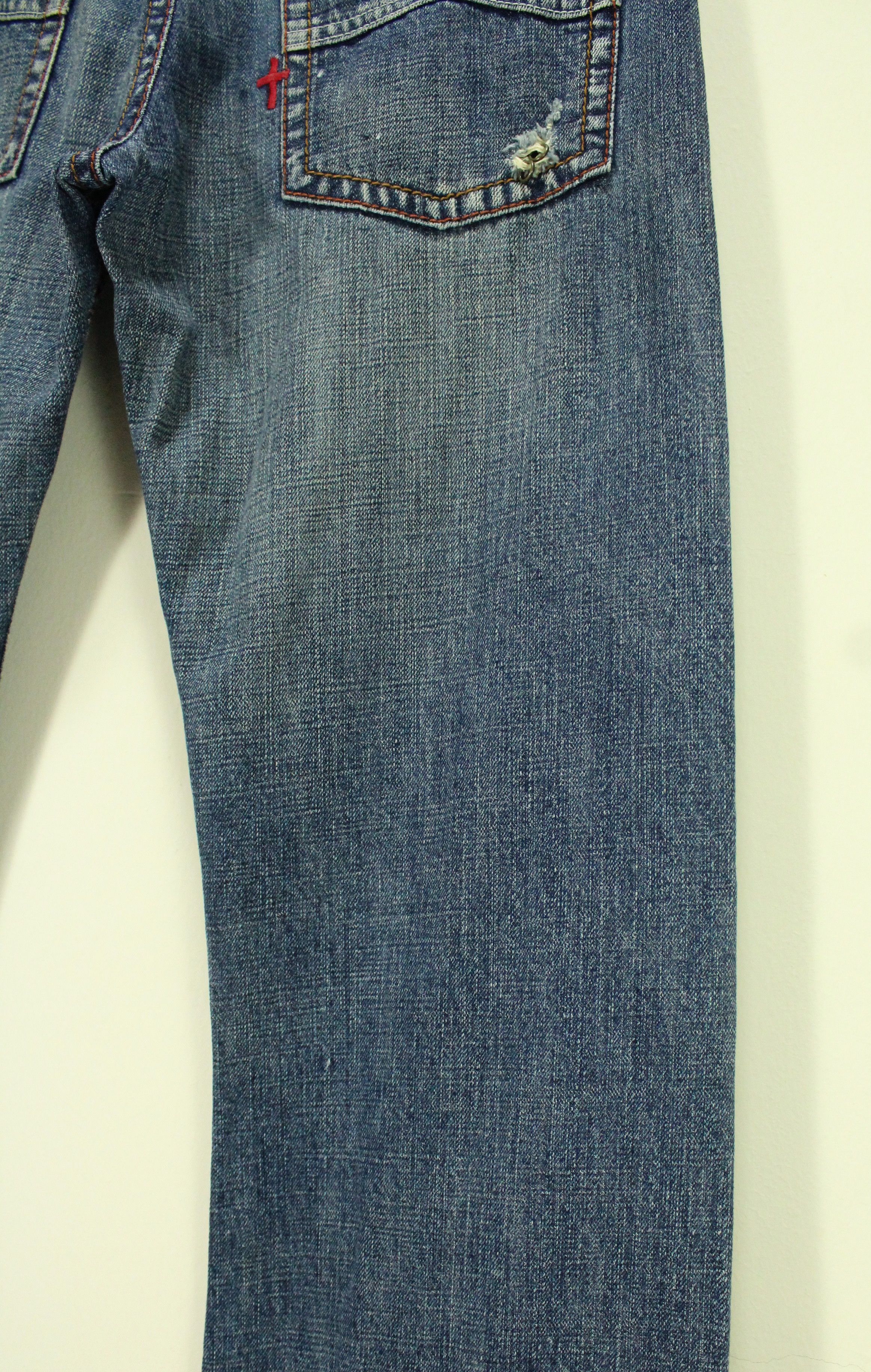 Japanese Brand Selvedge Distressed Style GENOESE Denim Size US 32 / EU 48 - 12 Thumbnail