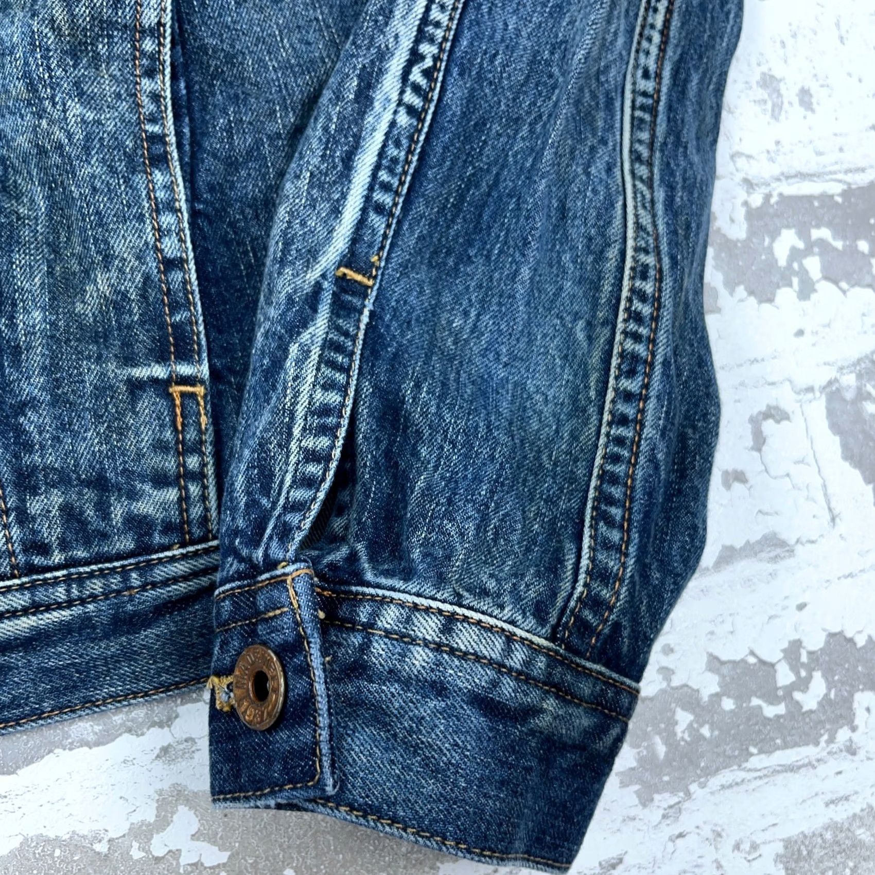 Madewell Madewell Jacket Women M Denim Blue Jean Dark Wash Faded Trucker Retro 80s 90s Hipster Modern Classic Biker All Seasons Pockets Size 32" / US 10 / IT 46 - 2 Thumbnail