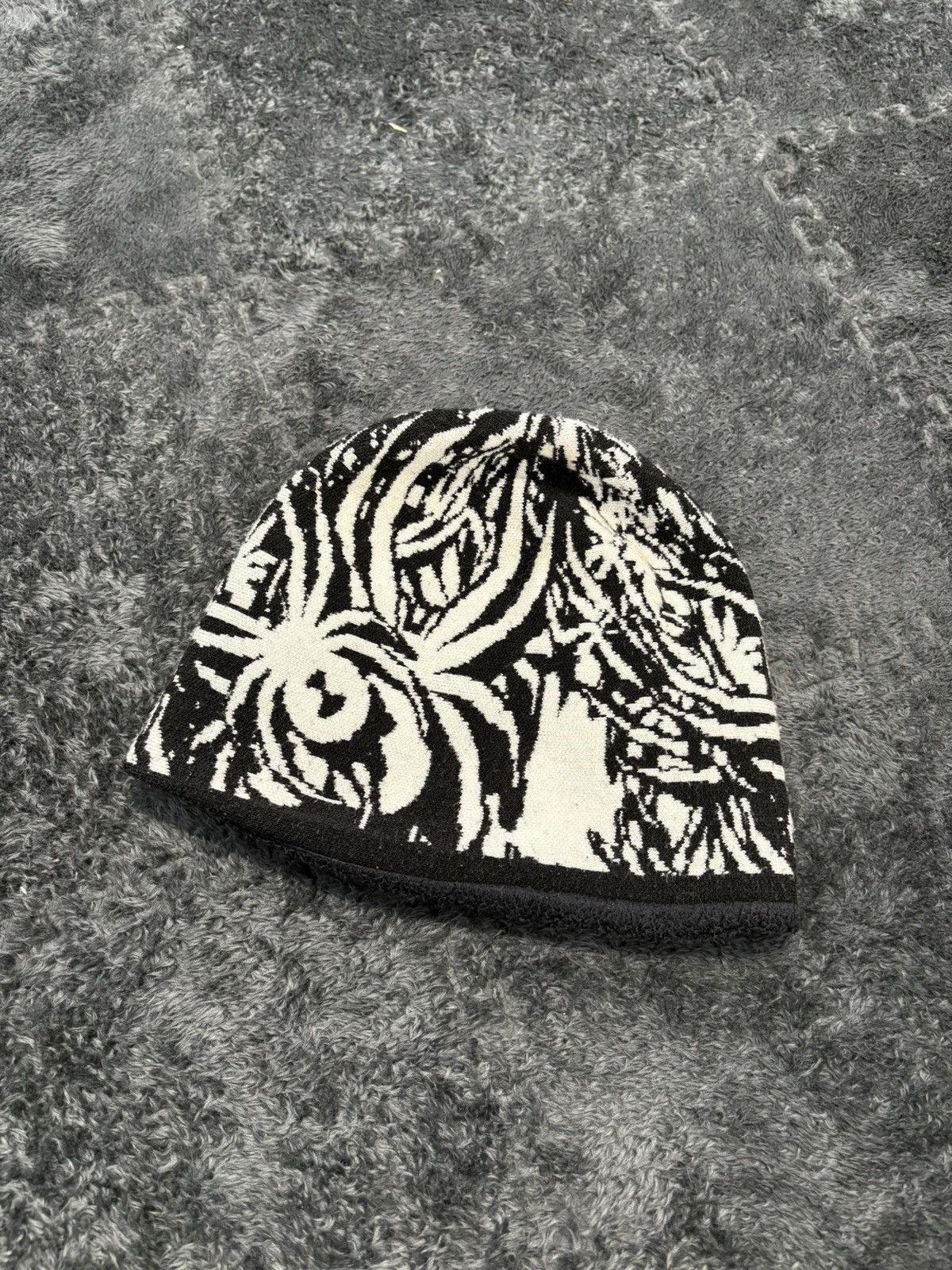 Japanese Brand Spyder Beanie GorpCore Y2K Fleece Hat Size ONE SIZE - 1 Thumbnail