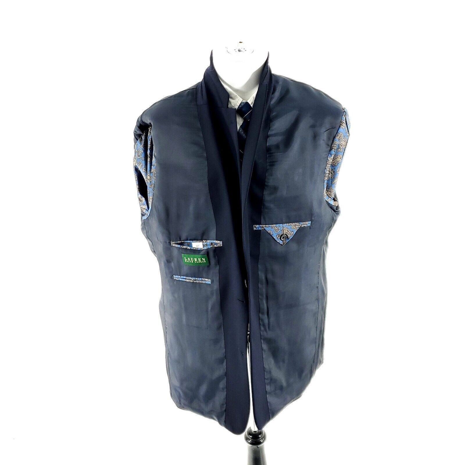 Lauren Ralph Lauren Lauren Ralph Lauren Wool 2 Button Blazer 44R Or Slim 46R Blu Size 44R - 9 Thumbnail