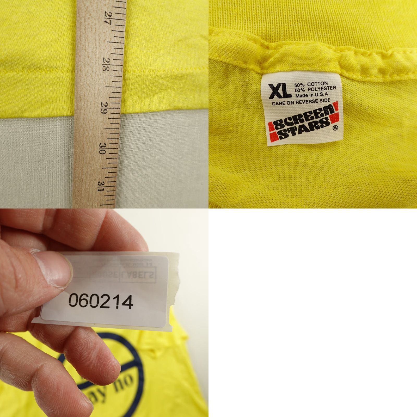 Vintage Vintage Just Say No Shirt Men XL Yellow Single Stitch Anti Drug Nancy Reagan 80s Size US XL / EU 56 / 4 - 8 Thumbnail