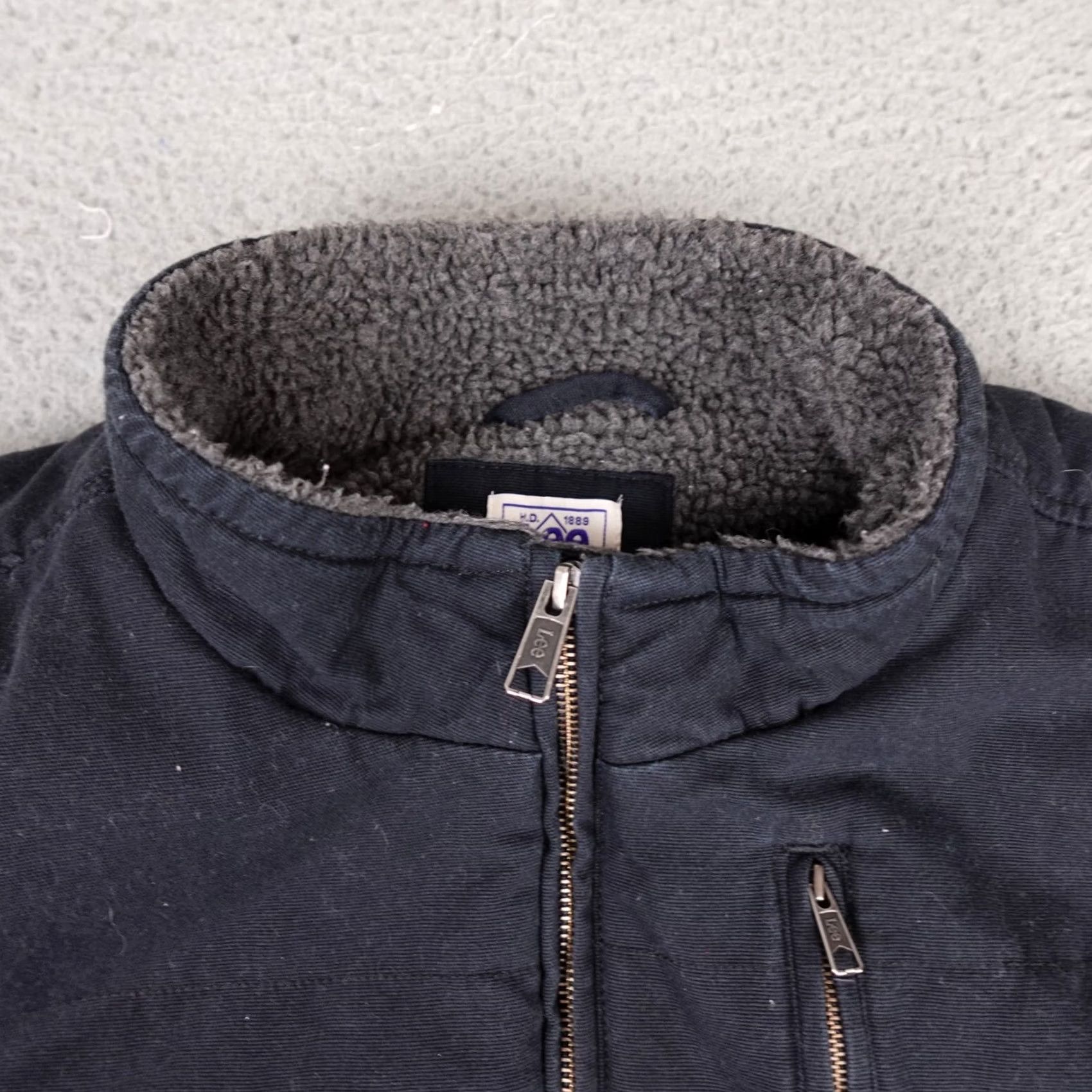 Lee VINTAGE Lee Vest Mens 2XL Black Canvas Lined Full-Zip Distressed Workwear Jacket/Coat Bomber Style Size US XXL / EU 58 / 5 - 5 Thumbnail