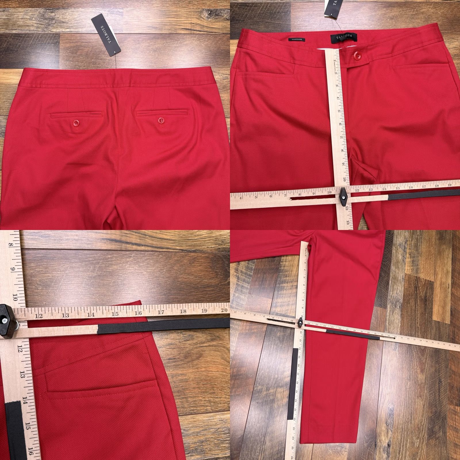 Talbots Talbots Hampshire Ankle Pants Womens 10 Petite Red Stretch New Size 32" / US 10 / IT 46 - 8 Thumbnail