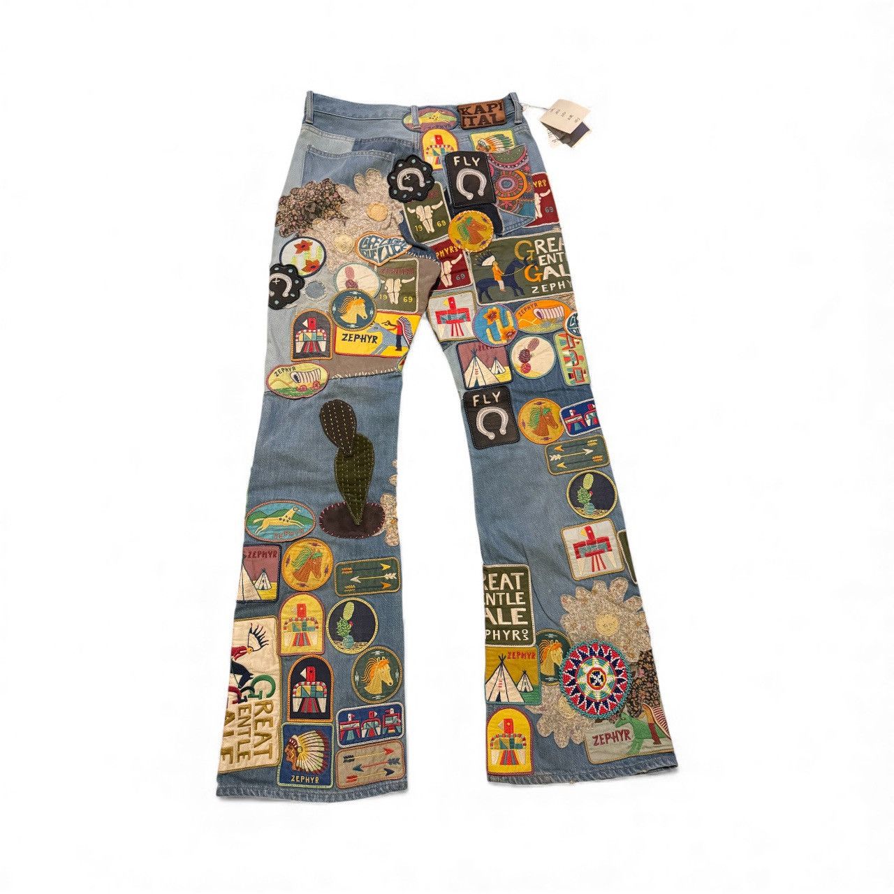 Kapital Kountry Kapital Denim 5P Rat Flare Jeans (Beautiful World Remake) Size US 32 / EU 48 - 2 Thumbnail