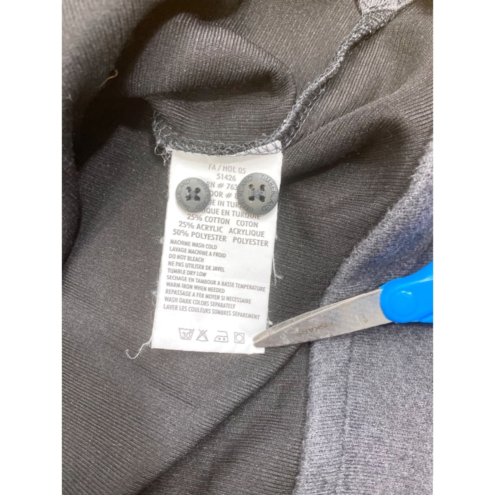 Timberland Timberland Button-Up Flannel Mens 2XL Gray Solid Heavy Casual Long Sleeve Size US XXL / EU 58 / 5 - 6 Thumbnail