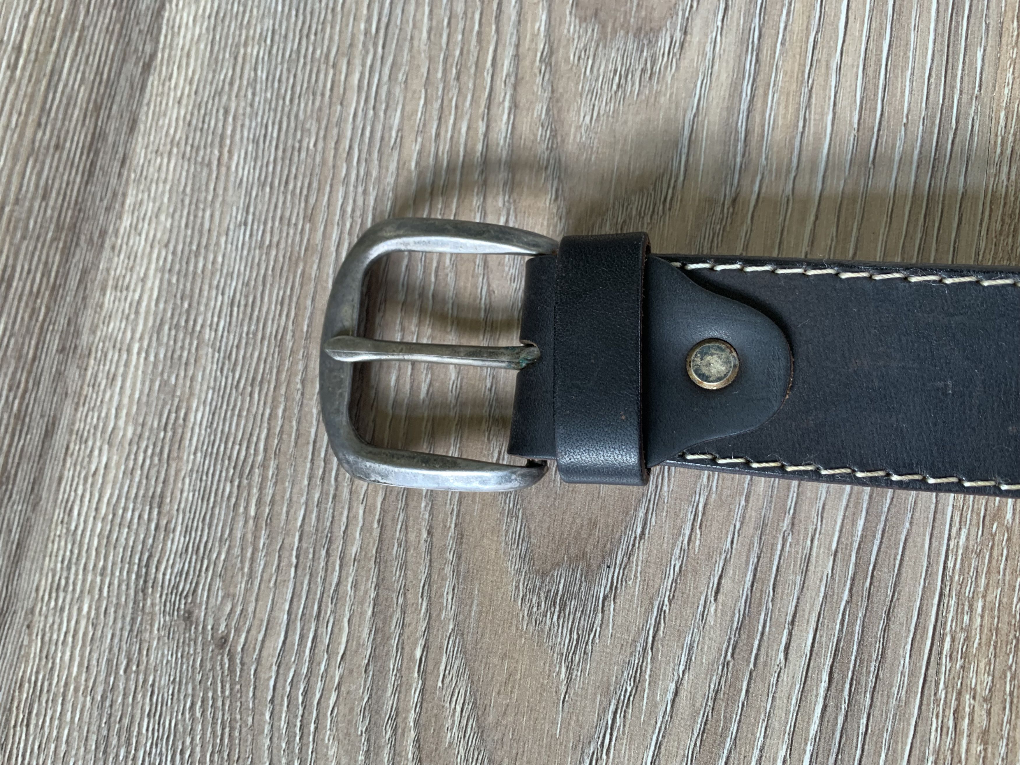 Mustang × Vintage Mustang Vintage Black Leather Belt Size ONE SIZE - 3 Thumbnail