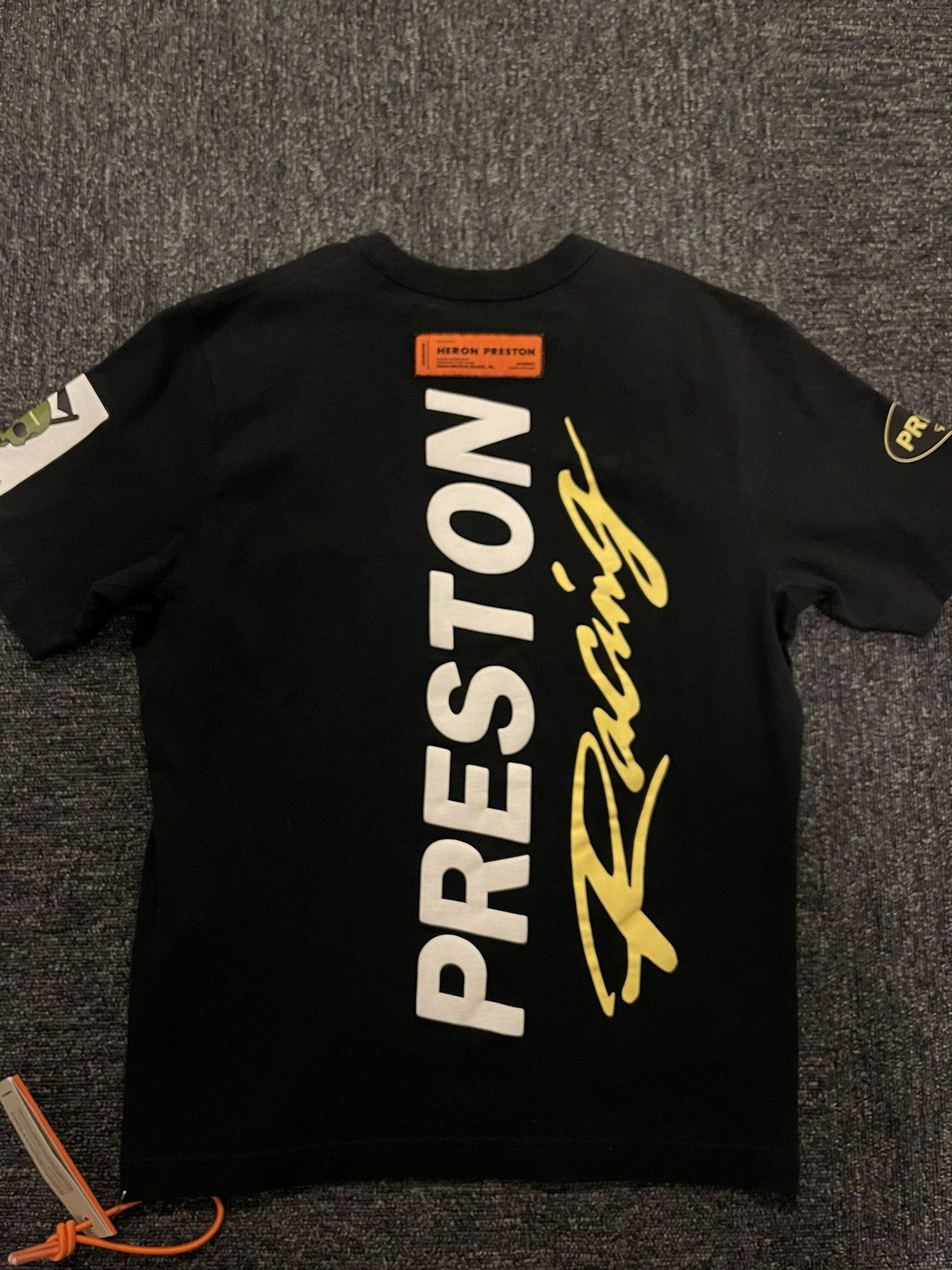 image of Heron Preston Racing T-Shirt in Black, Men's (Size XS)