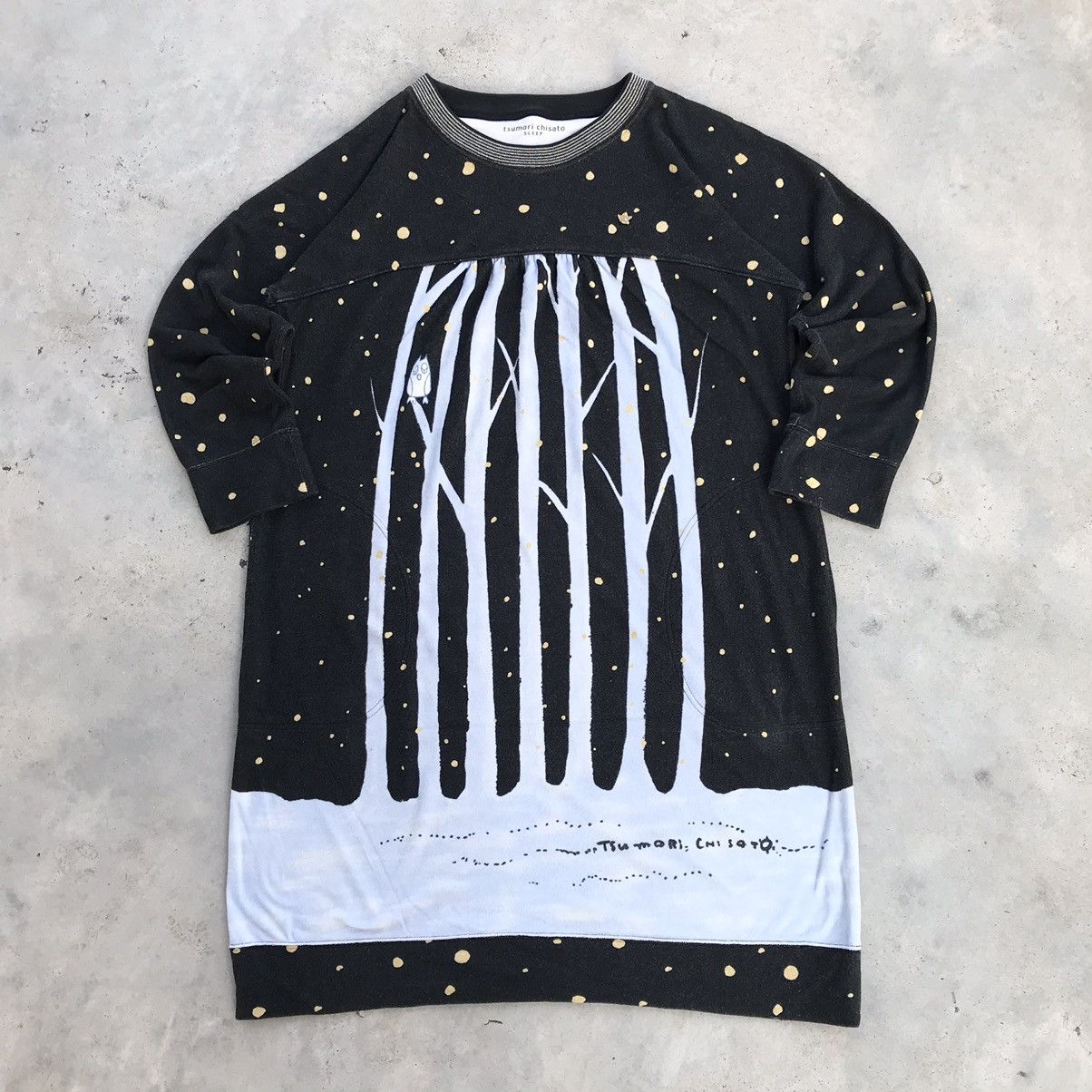 Issey Miyake × Japanese Brand × Tsumori Chisato Tsumori Chisato ( Issey Miyake ) " Night Owl " Sleep Dress Size L / US 10 / IT 46 - 1 Thumbnail