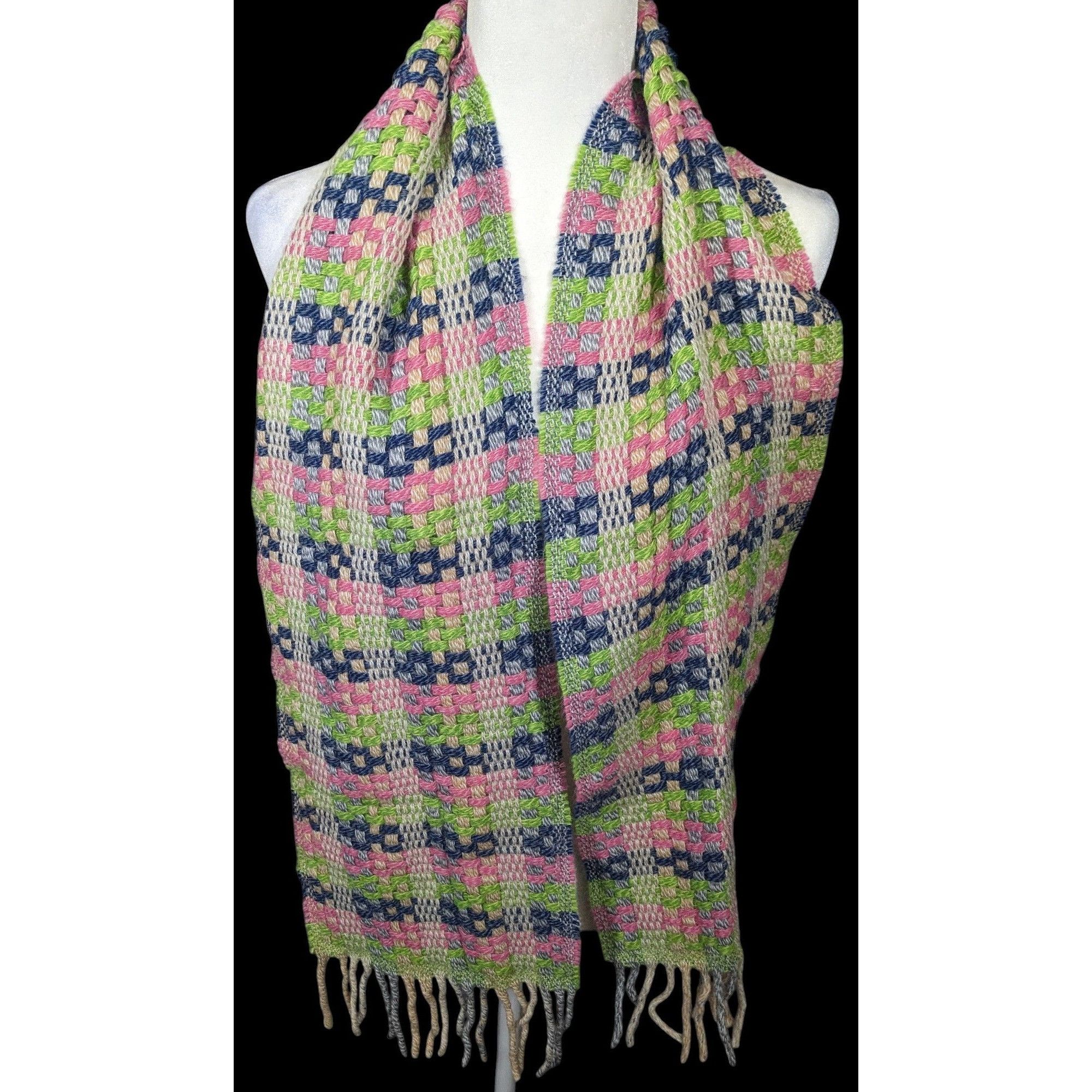 Other Rainbow Lamb's Wool Fringed Italian Scarf Size ONE SIZE - 4 Thumbnail