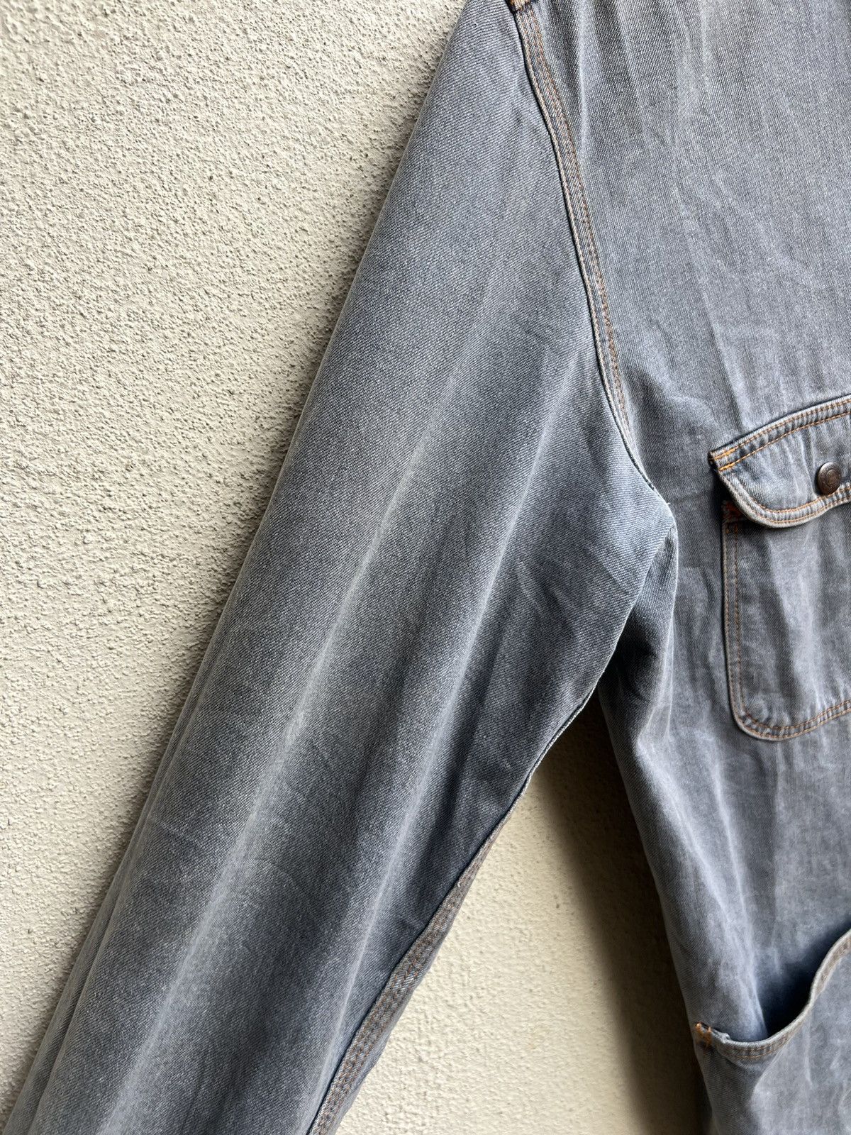 Vintage Vintage 90s Wrangler Blue Bell Muddy Denim Chore Jacket Size US M / EU 48-50 / 2 - 9 Thumbnail