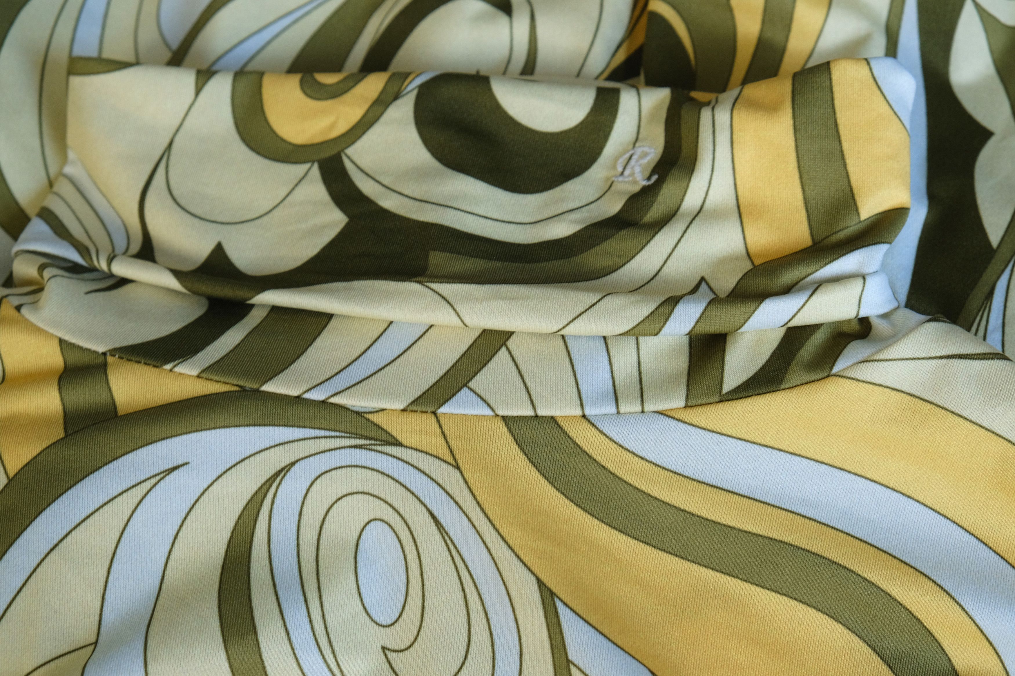 Raf Simons Raf Simons Runway Yellow & Green All Over Printed Turtleneck Size US L / EU 52-54 / 3 - 10 Thumbnail
