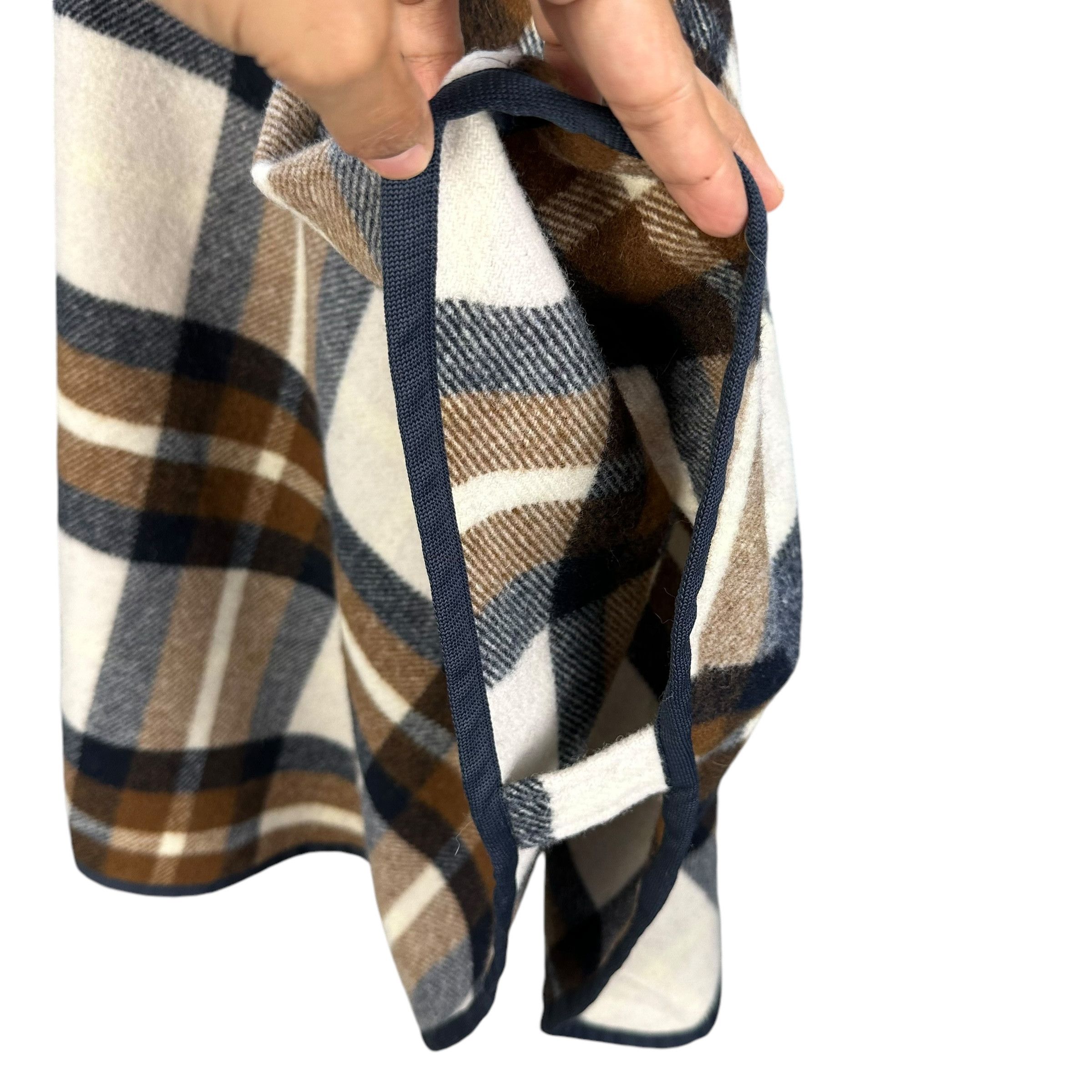 Other SNIDEL Checked Wool Shawl Capes Double Layered #A55-1262 Size US XXL / EU 58 / 5 - 6 Thumbnail