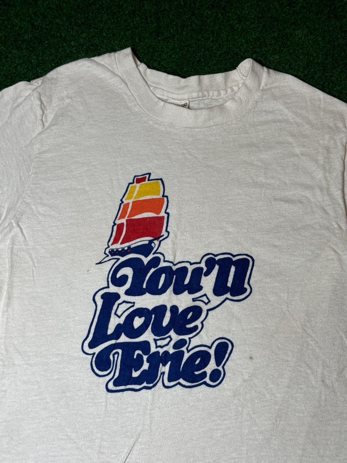 Hanes × Vintage 60s 70s You’ll Love Erie Pa XS/S True Vintage T Shirt Size XS / US 0-2 / IT 36-38 - 2 Thumbnail