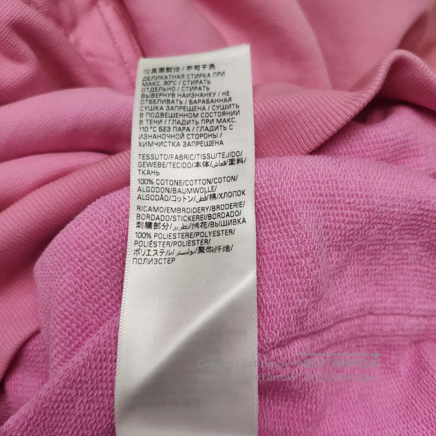 Balenciaga Balenciaga XS Cotton Letter Logo Pink Hoodie. Size XS / US 0-2 / IT 36-38 - 9 Thumbnail