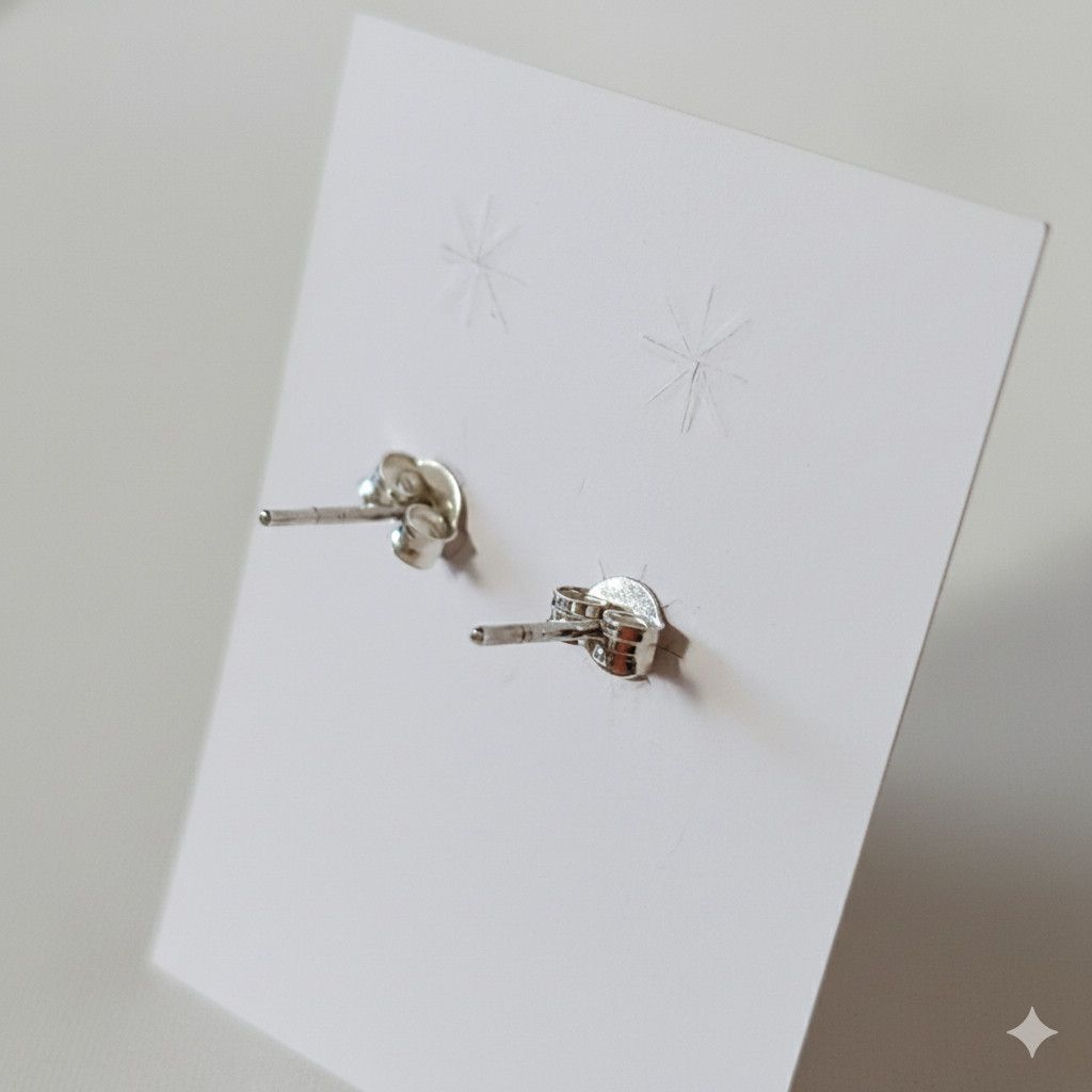 Other Opal Heart 925 Earrings Sterling Silver Pink Pierced Studs Size ONE SIZE - 4 Thumbnail