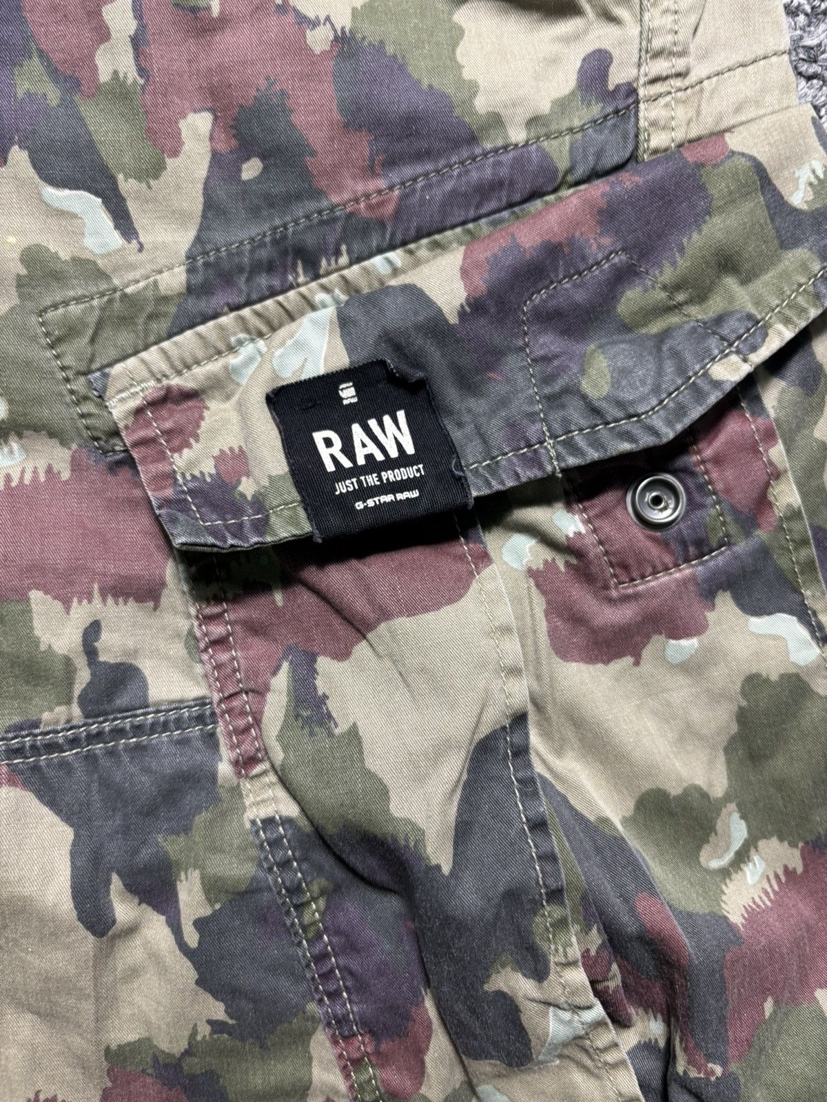 G-Star Vintage Raw G Star Cargo Camo shorts Size US 31 - 3 Thumbnail