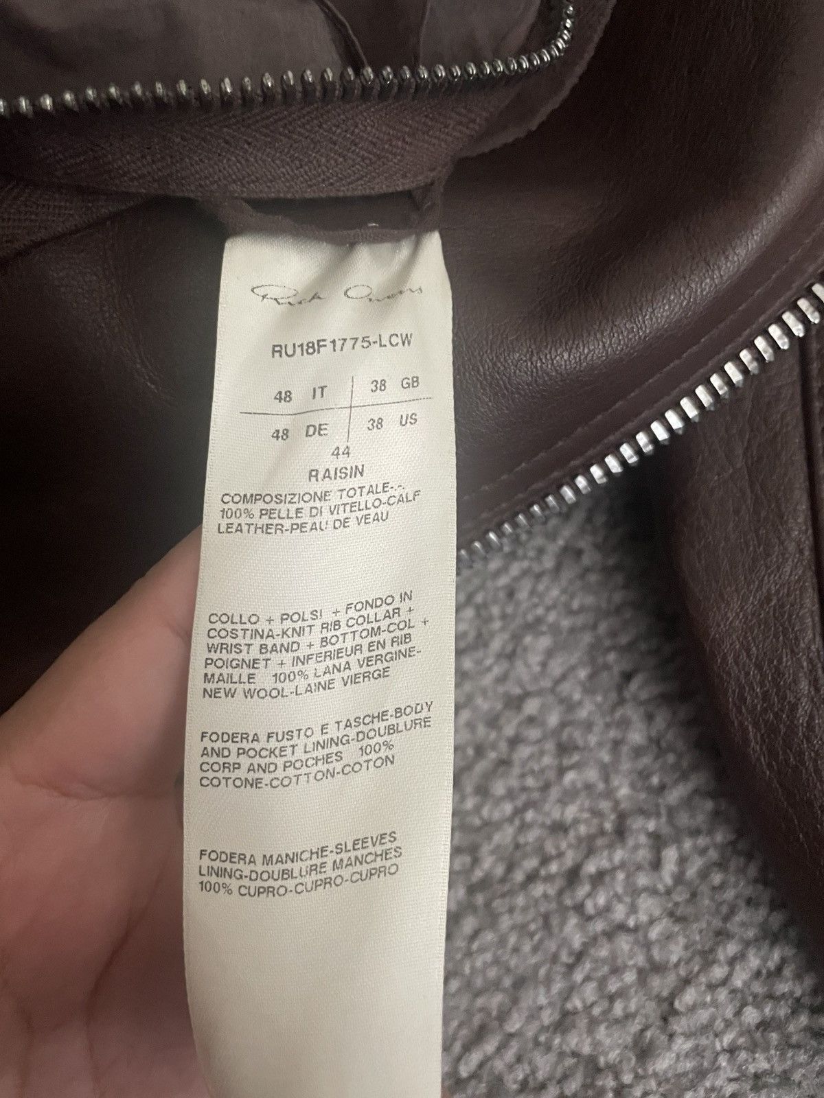 Rick Owens Rick owens calf leather bomber RARE Size US M / EU 48-50 / 2 - 10 Thumbnail
