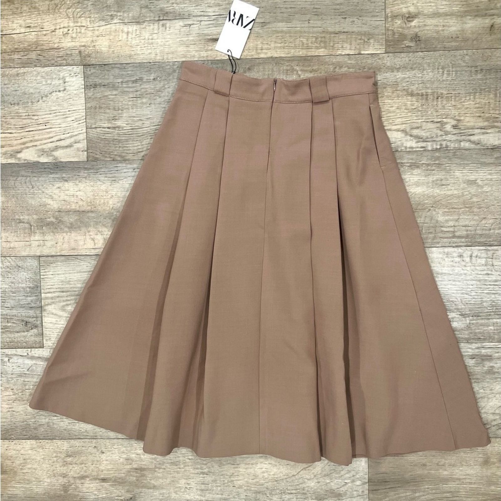 Zara ZARA Wool Blend Midi Skirt NWT Quiet Luxury High Waist Size 32" / US 10 / IT 46 - 25 Thumbnail