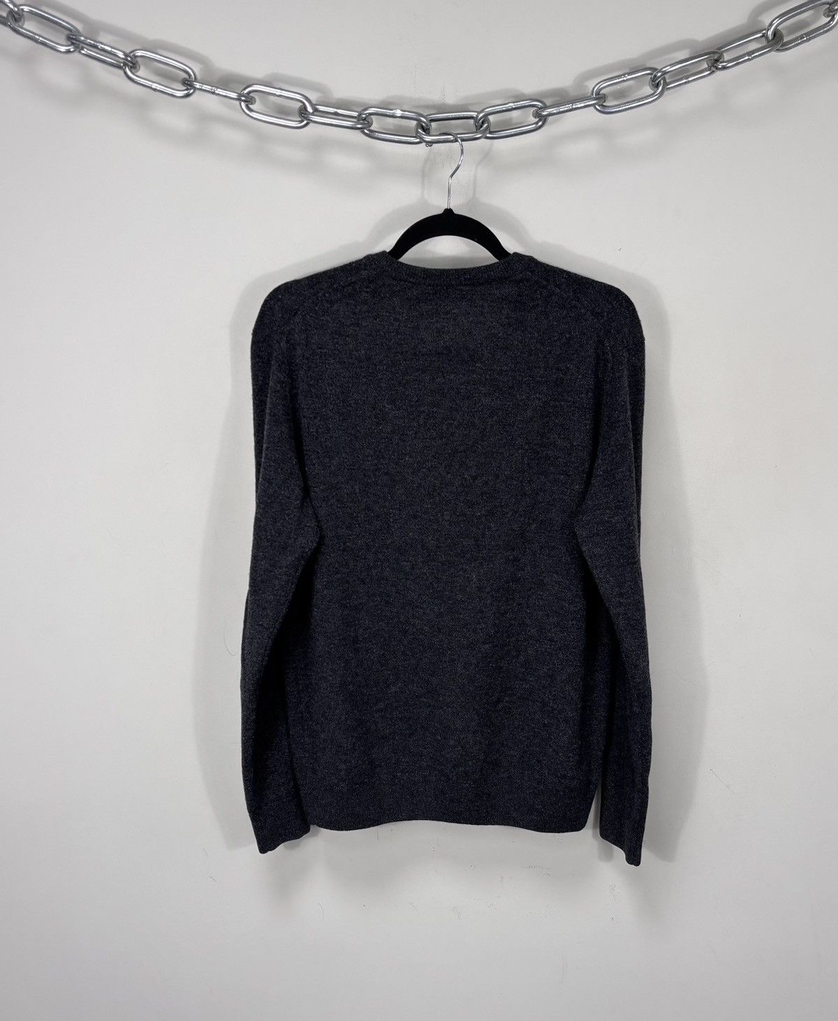 Lacoste Vintage Lacoste Men’s Dark Charcoal Grey Wool V-Neck Sweater Size US M / EU 48-50 / 2 - 11 Thumbnail