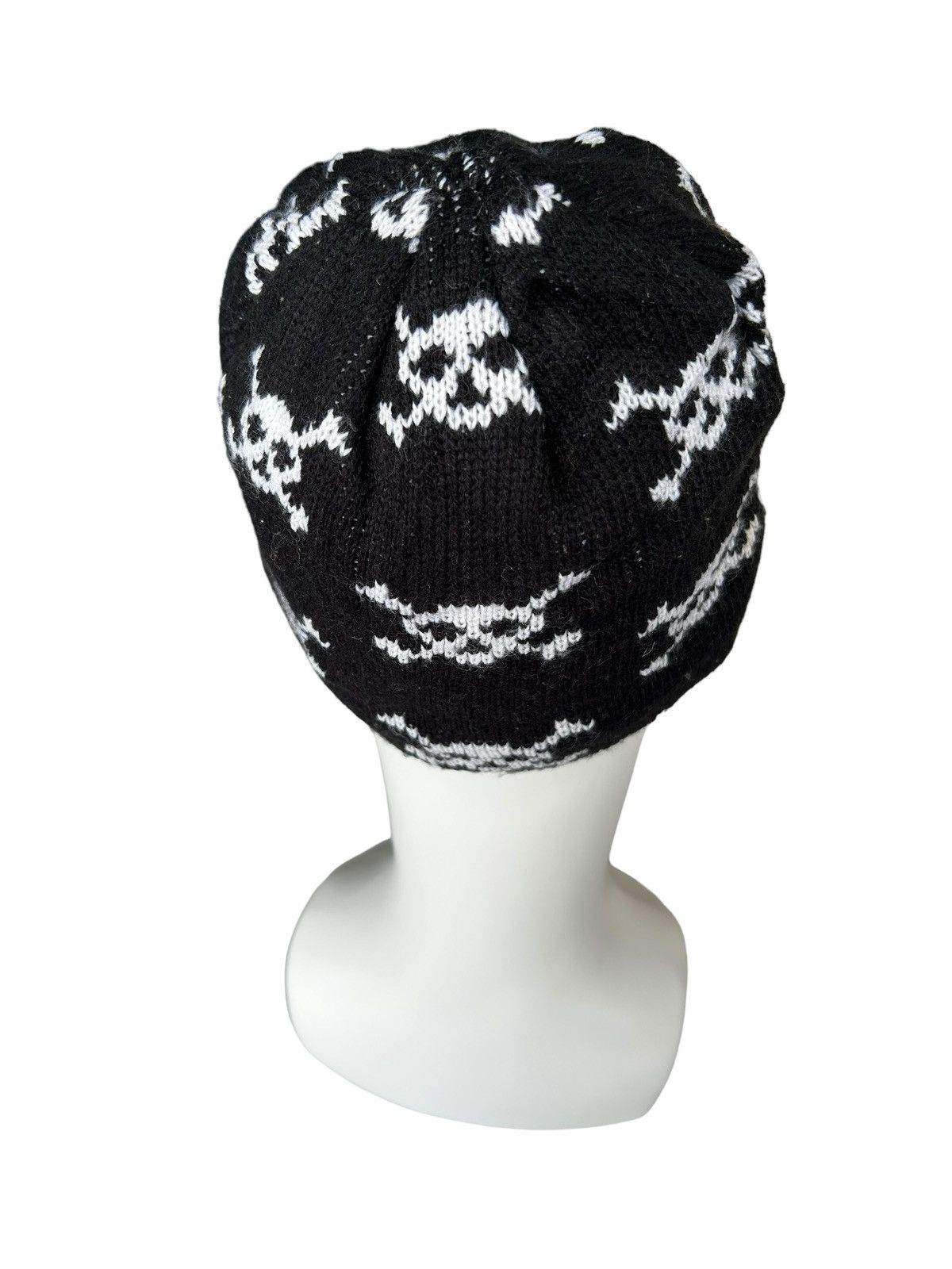 14th Addiction × Le Grande Bleu (L.G.B.) Skull Punk Bondage Overprint Beanie Hats☠️ Size ONE SIZE - 3 Thumbnail