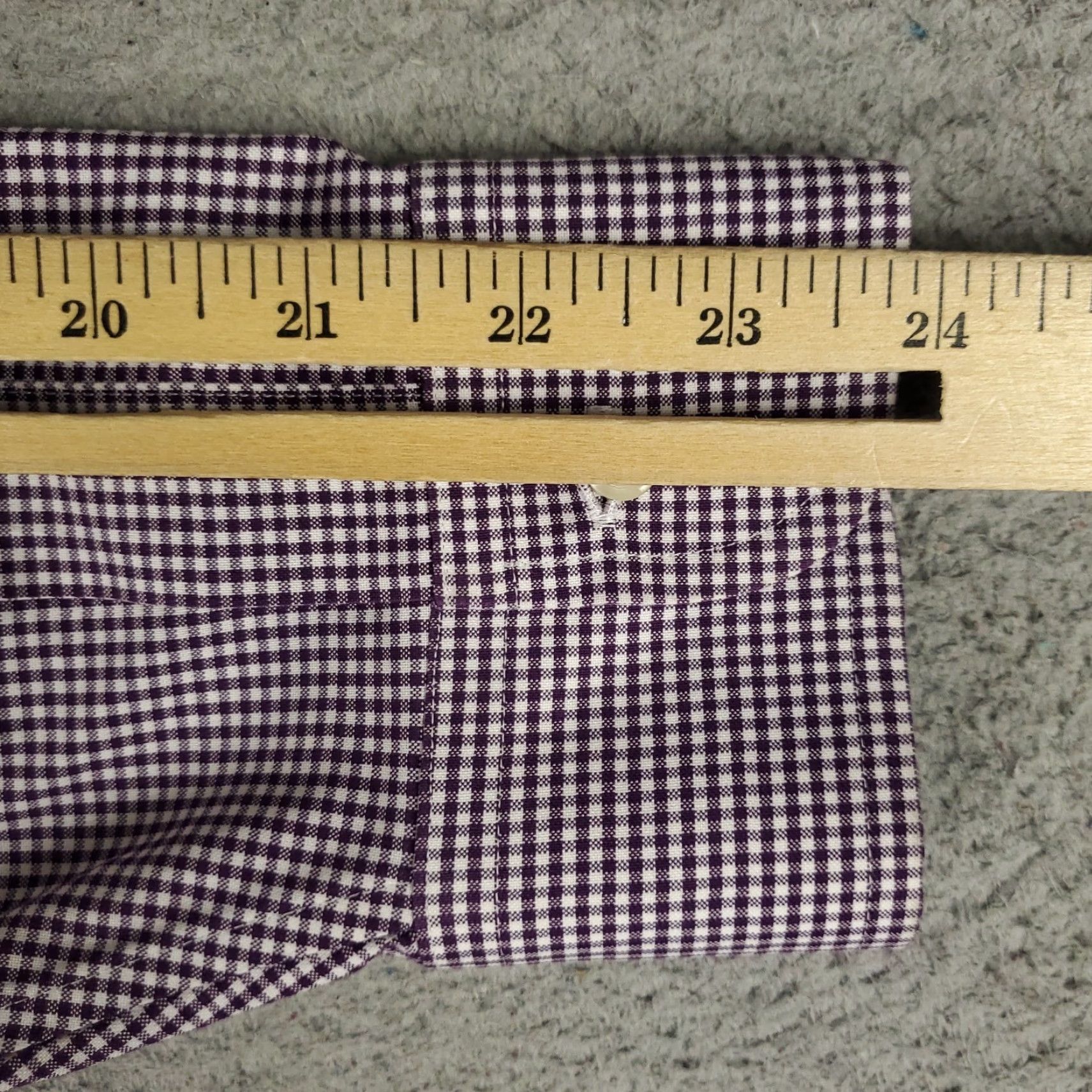 Brooks Brothers Brooks Brothers Shirt Mens 16 Purple Check Dress Button Up Long Sleeve Size 42R - 6 Thumbnail