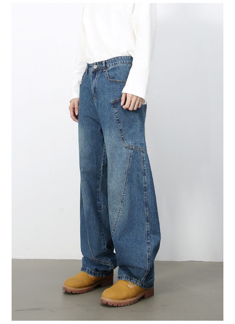 Japanese Brand × Jean Men's loose retro distressed gallery trendy scimitar jeans Size US 32 / EU 48 - 4 Thumbnail