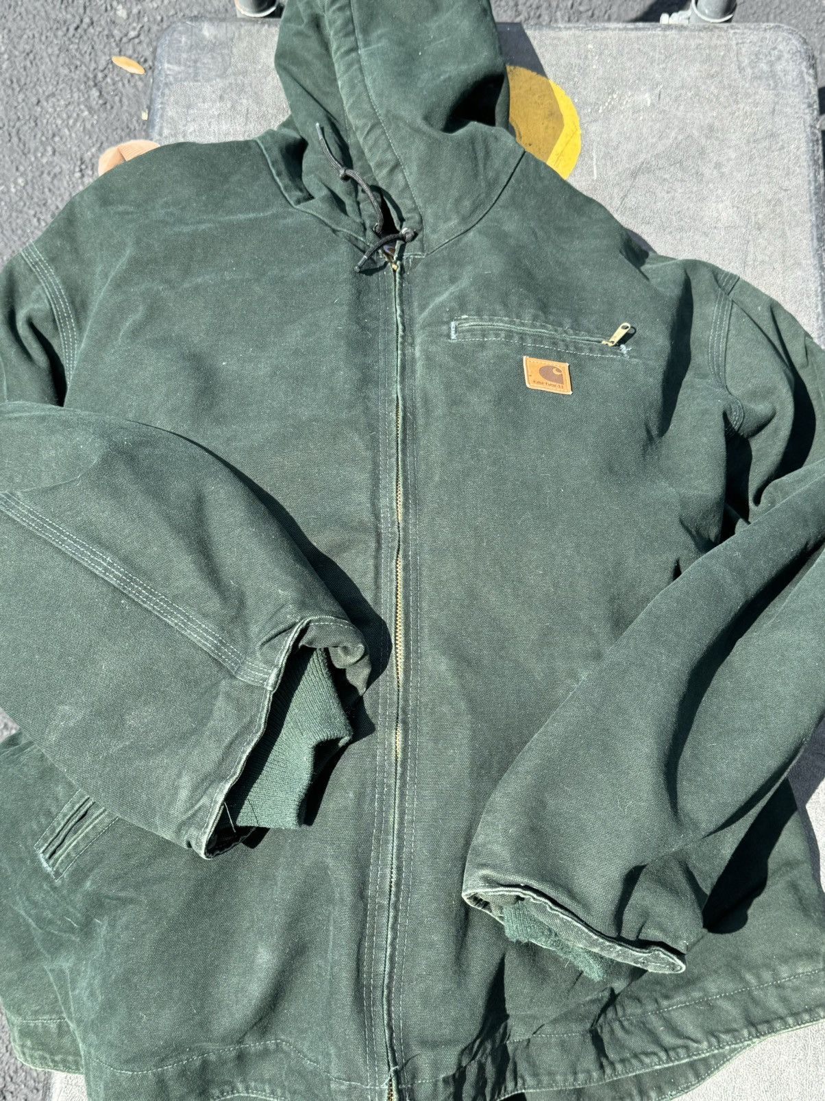 image of 4Xl Vintage 90's Green Carhartt Sherpa Lined Jacket Michigan, Men's (Size 2XL)