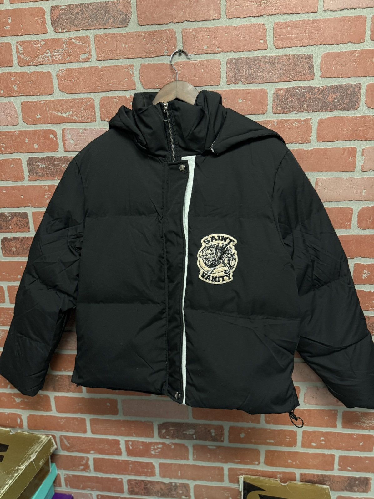 Saint Vanity Saint Vanity Puffer Jacket Black White Size M RARE Size US M / EU 48-50 / 2 - 2 Thumbnail