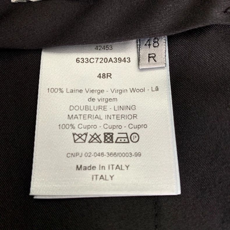 Dior Dior Dark blue mid-waisted wool straight suit trousers 2501 Size US 32 / EU 48 - 6 Thumbnail