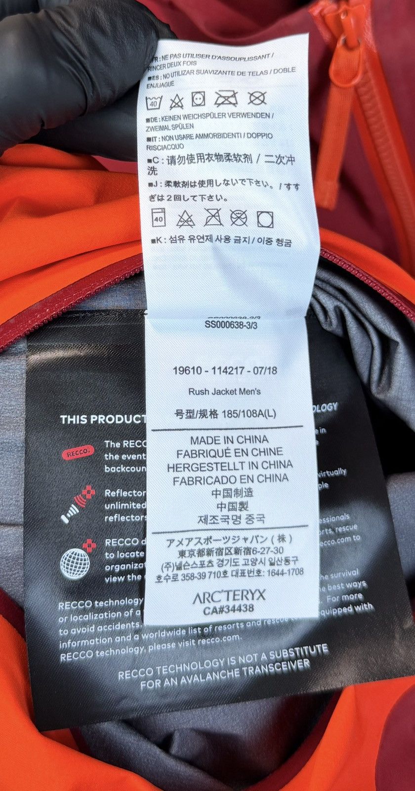 Arc'teryx Arcteryx rush jacket Red/Orange Large Goretex pro Recco Size US L / EU 52-54 / 3 - 21 Thumbnail