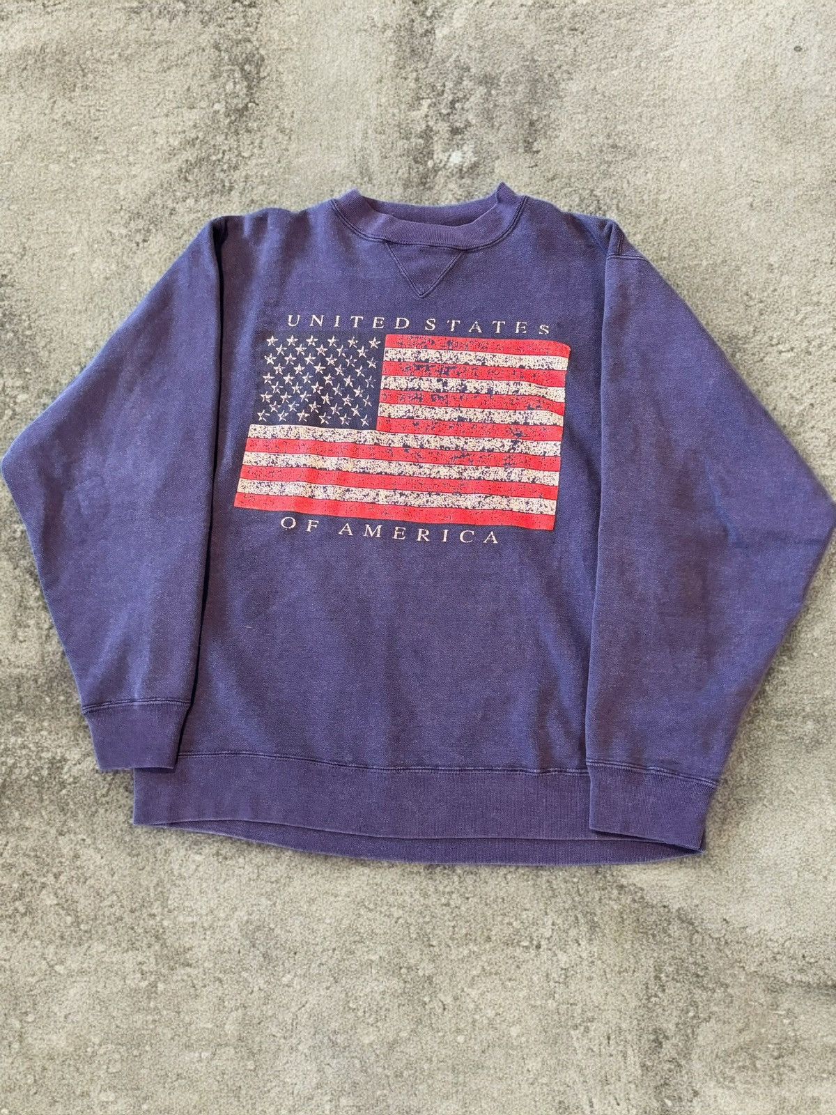 Vintage Vintage USA American Flag Crewneck Sweatshirt Size US M / EU 48-50 / 2 - 1 Thumbnail