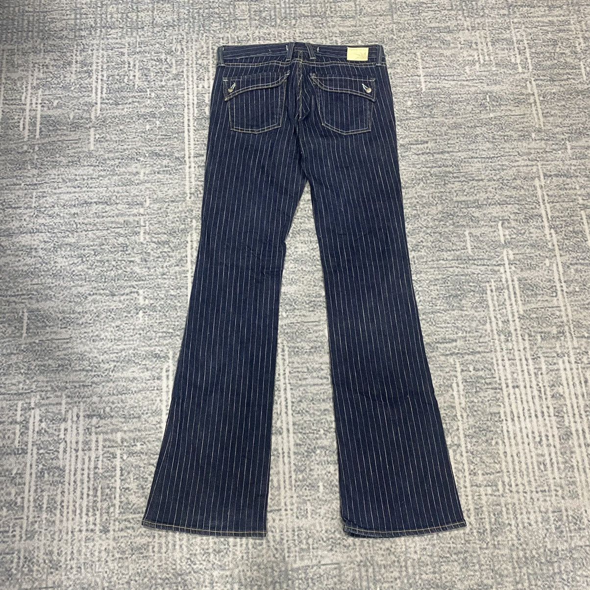 Hysteric Glamour Flare☠️Agave Nectar Striped Bootcut Jeans Vintage 90s Punk Size US 31 - 7 Thumbnail