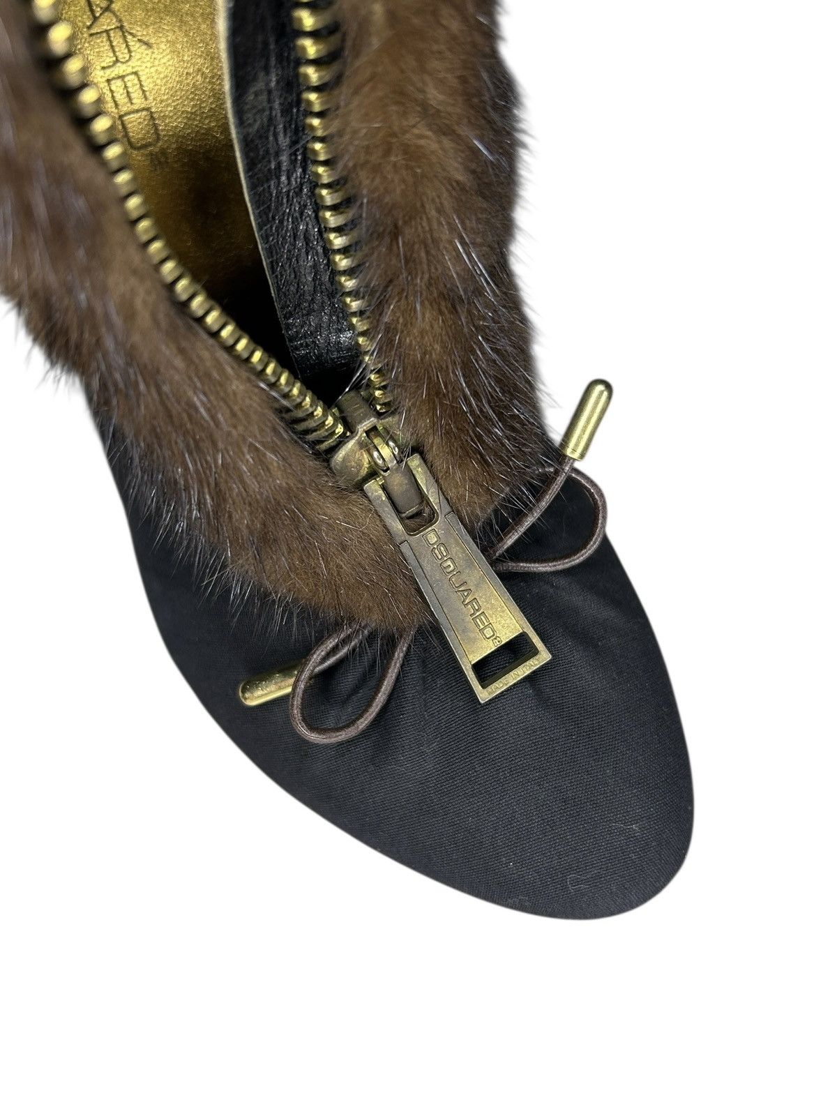 Dsquared2 00s Fur Trimmed Zip Boots Size US 6 / IT 36 - 11 Thumbnail