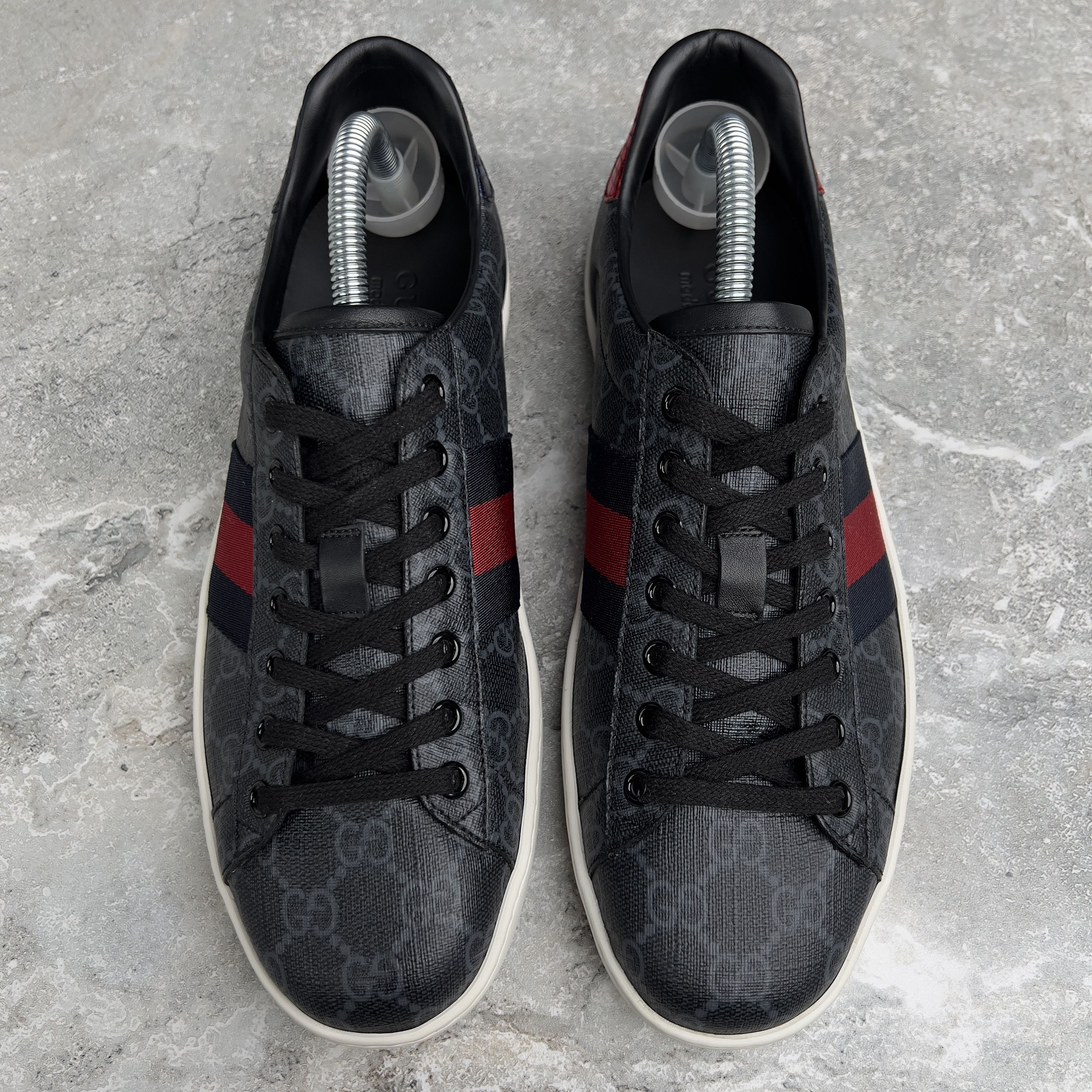 Gucci Gucci Ace Web GG Monogram Supreme Sneakers Leather Size US 7.5 / EU 40-41 - 4 Thumbnail