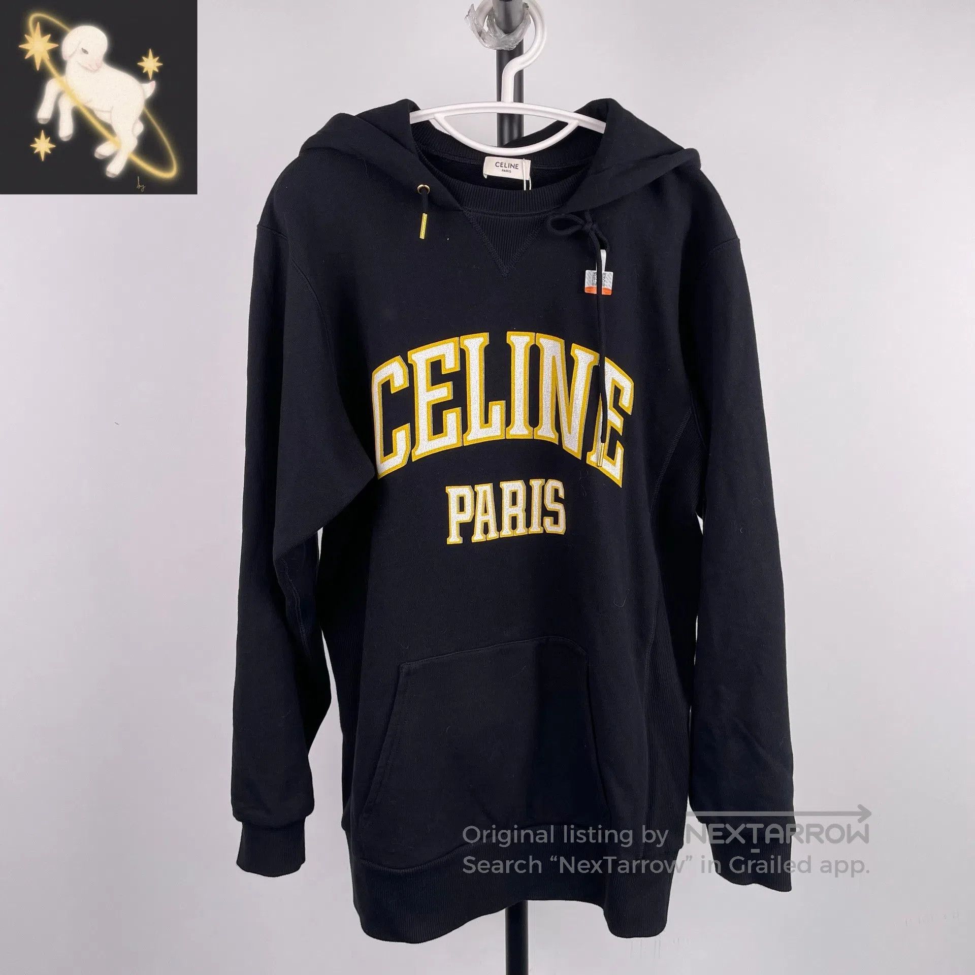 Celine CELINE Black logo cotton hoodie size XS| Size US XS / EU 42 / 0 - 1 Thumbnail